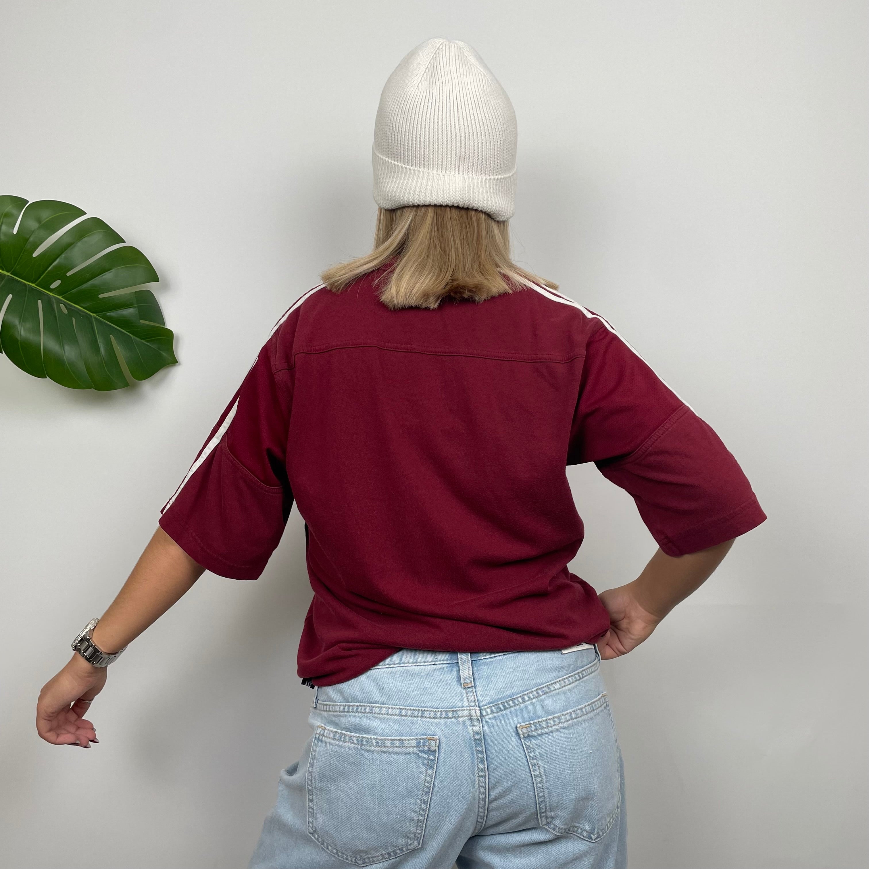 Adidas RARE Maroon Spell Out T Shirt (M)