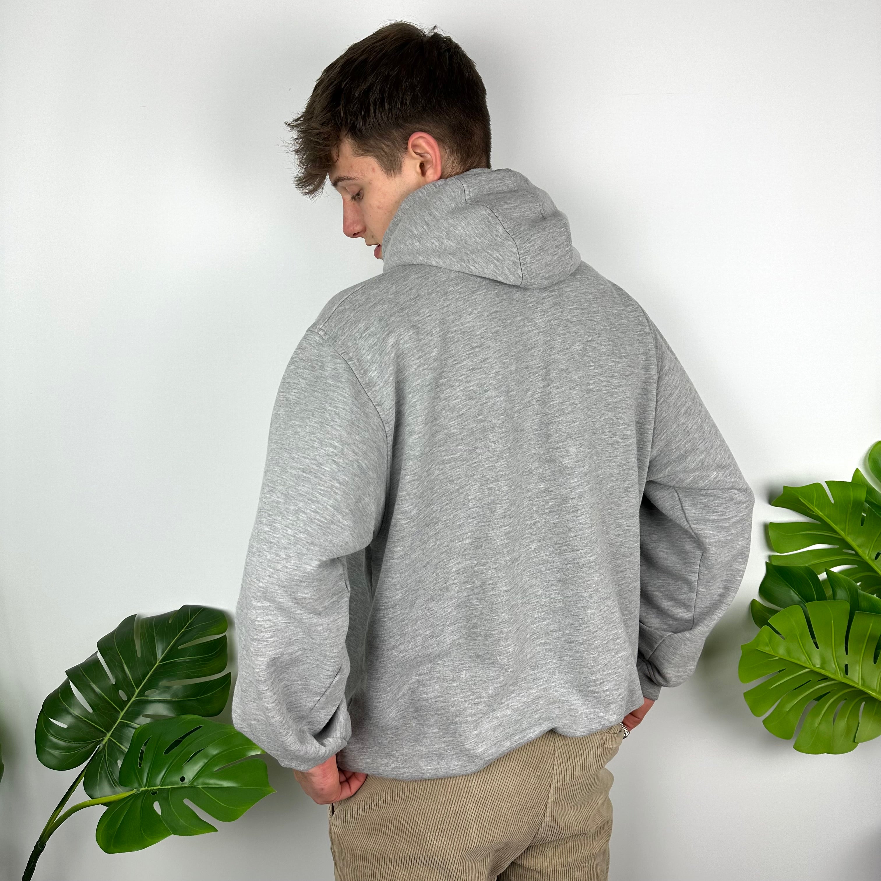 Nike Grey Embroidered Spell Out Hoodie (L)