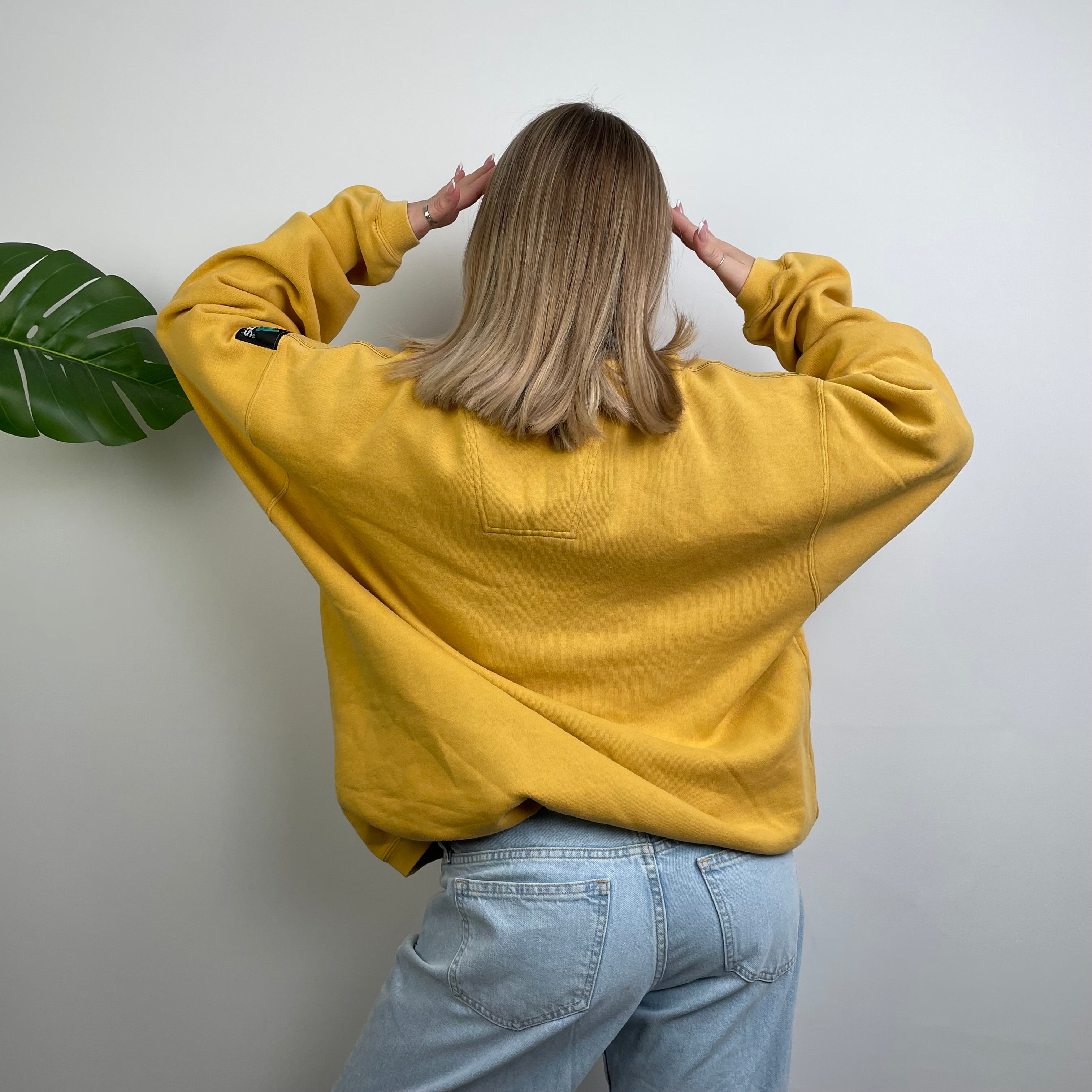 Adidas Equipment Yellow Embroidered Spell Out Sweatshirt (L)