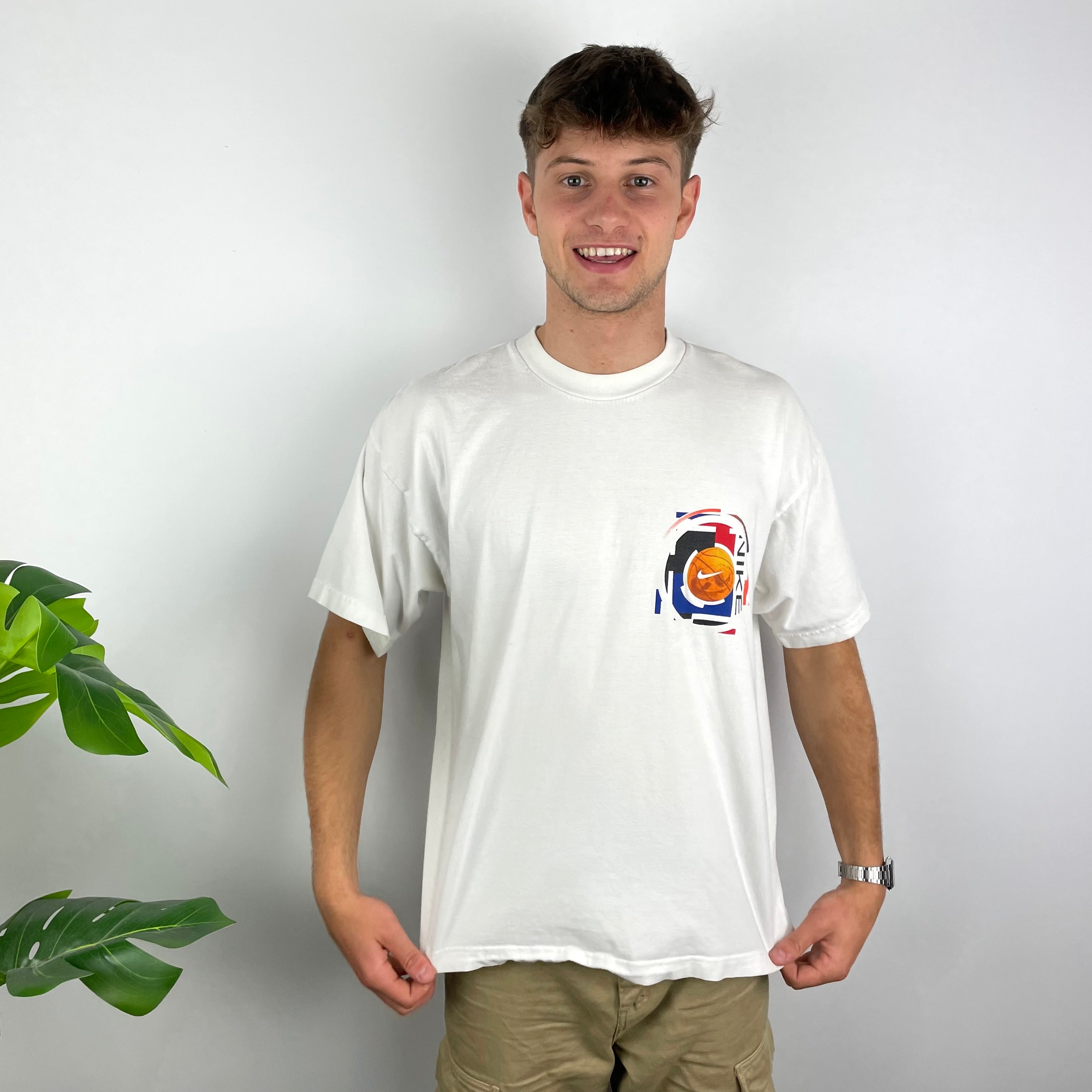 Nike RARE White Spell Out T Shirt (L)