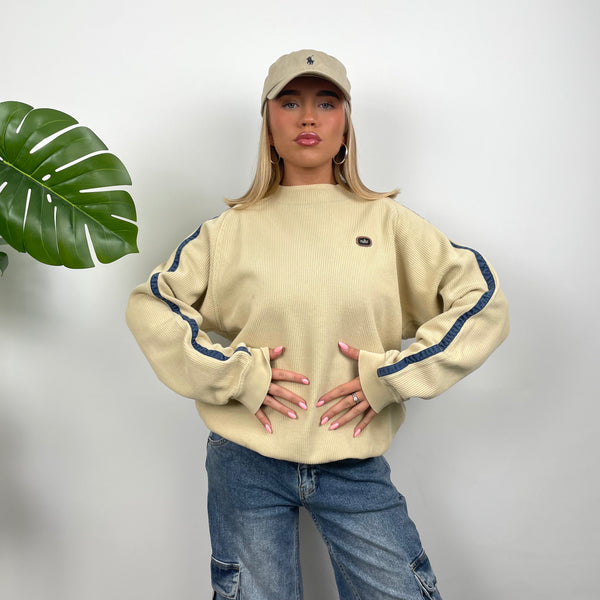 Nike Cream Embroidered Swoosh Sweatshirt (M)