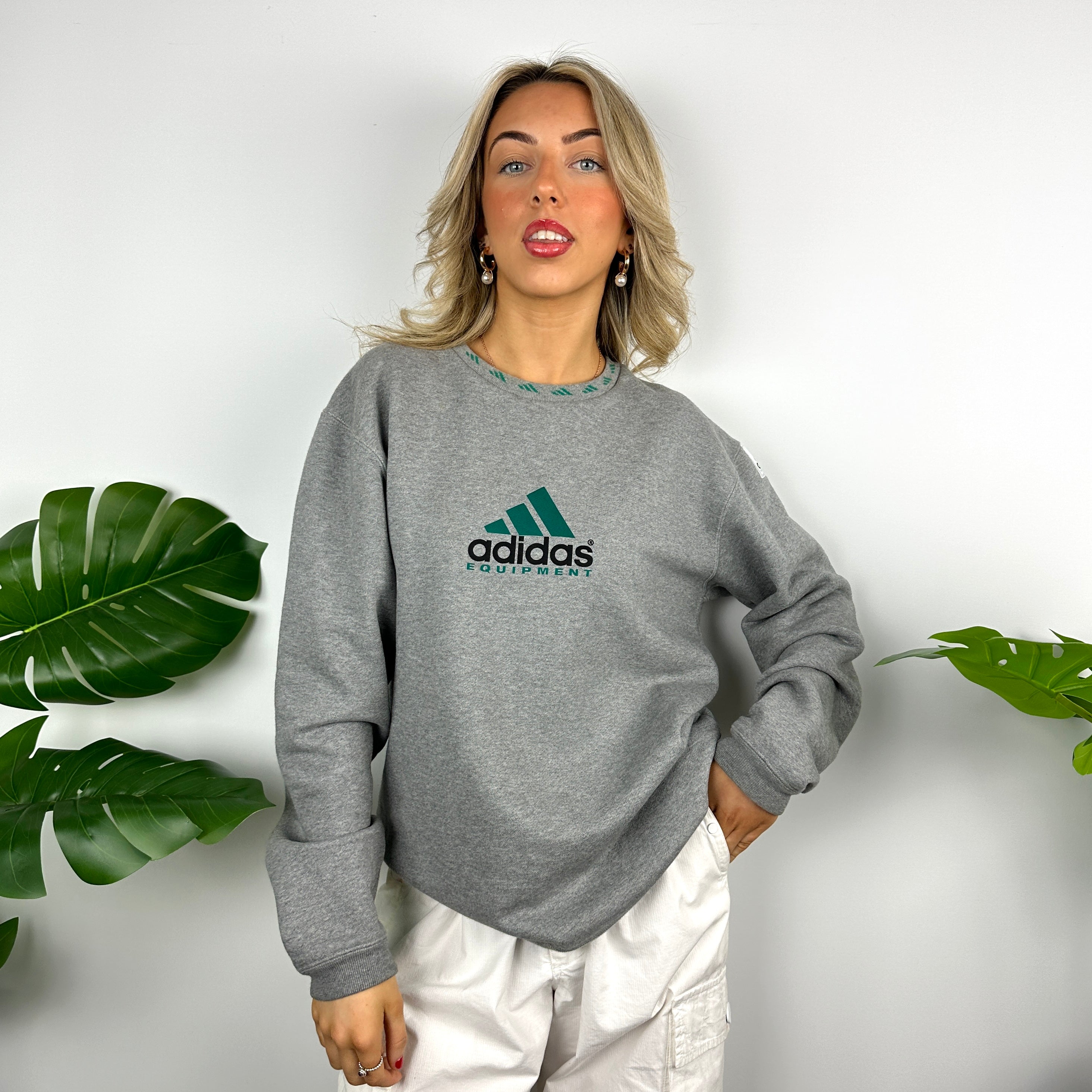 Adidas Equipment RARE Grey Spell Out Sweatshirt (M)