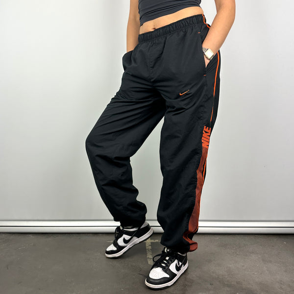 Nike Black Embroidered Swoosh Track Pants (S)