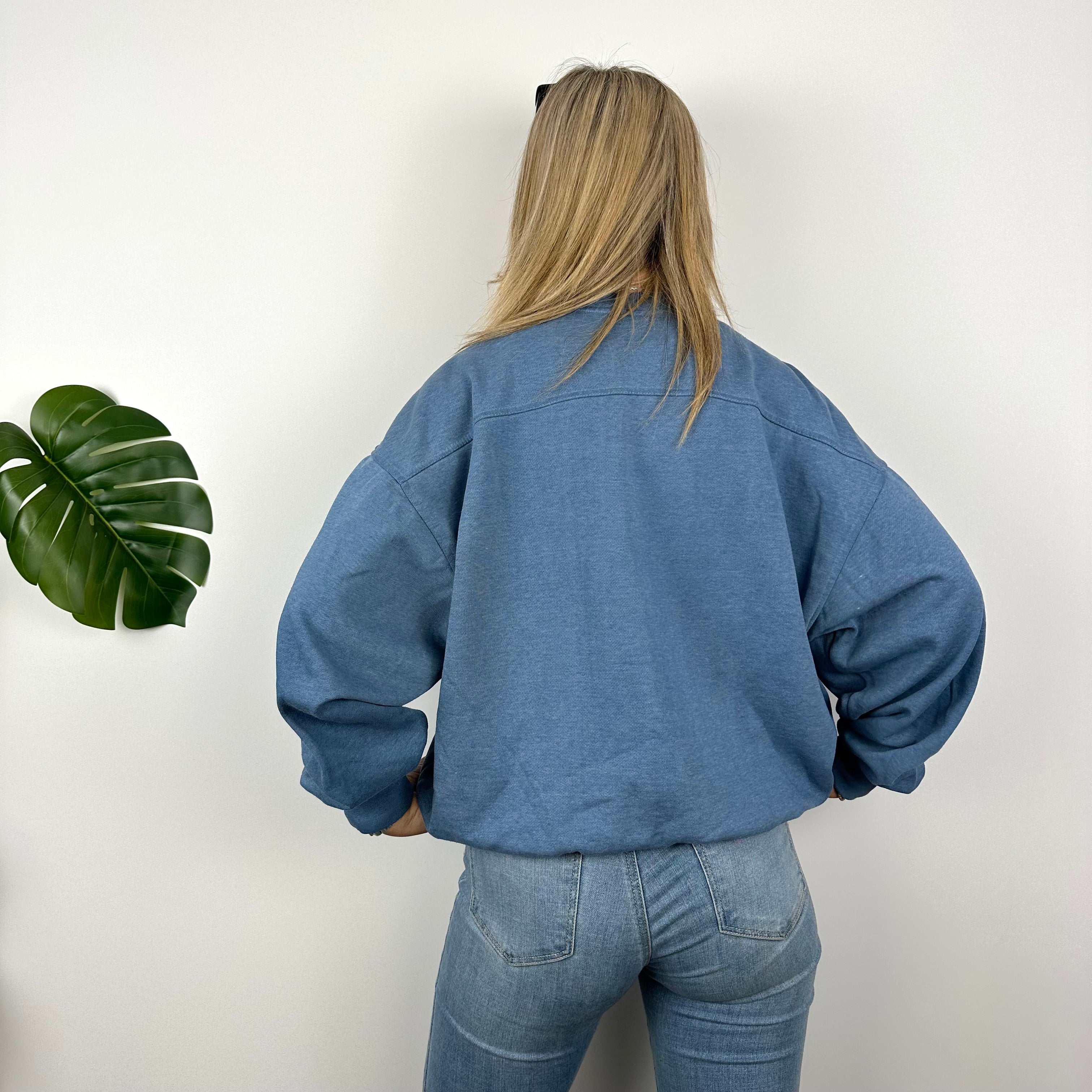 Reebok Baby Blue Embroidered Spell Out Sweatshirt (S)