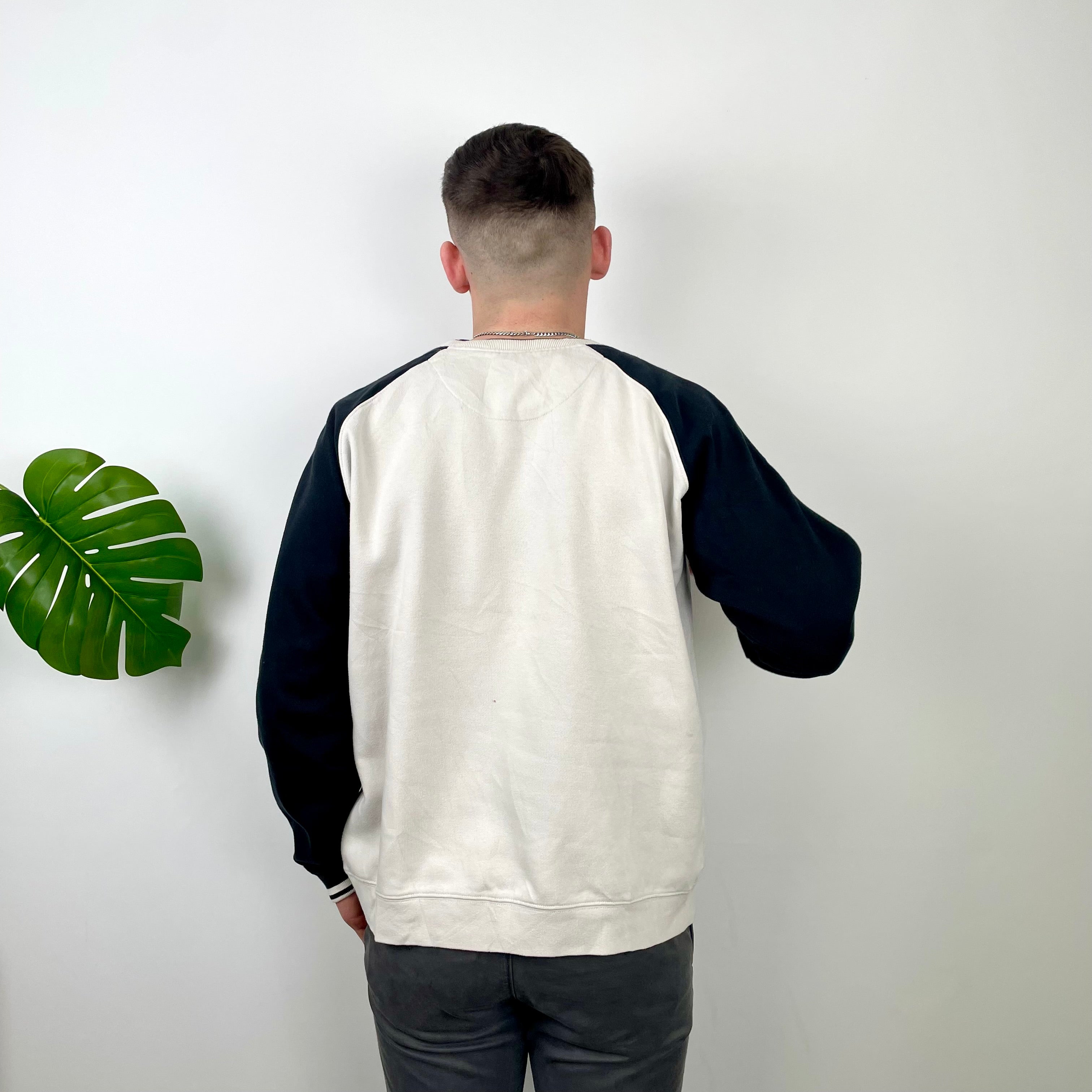 Nike RARE White Embroidered Spell Out Sweatshirt (L)