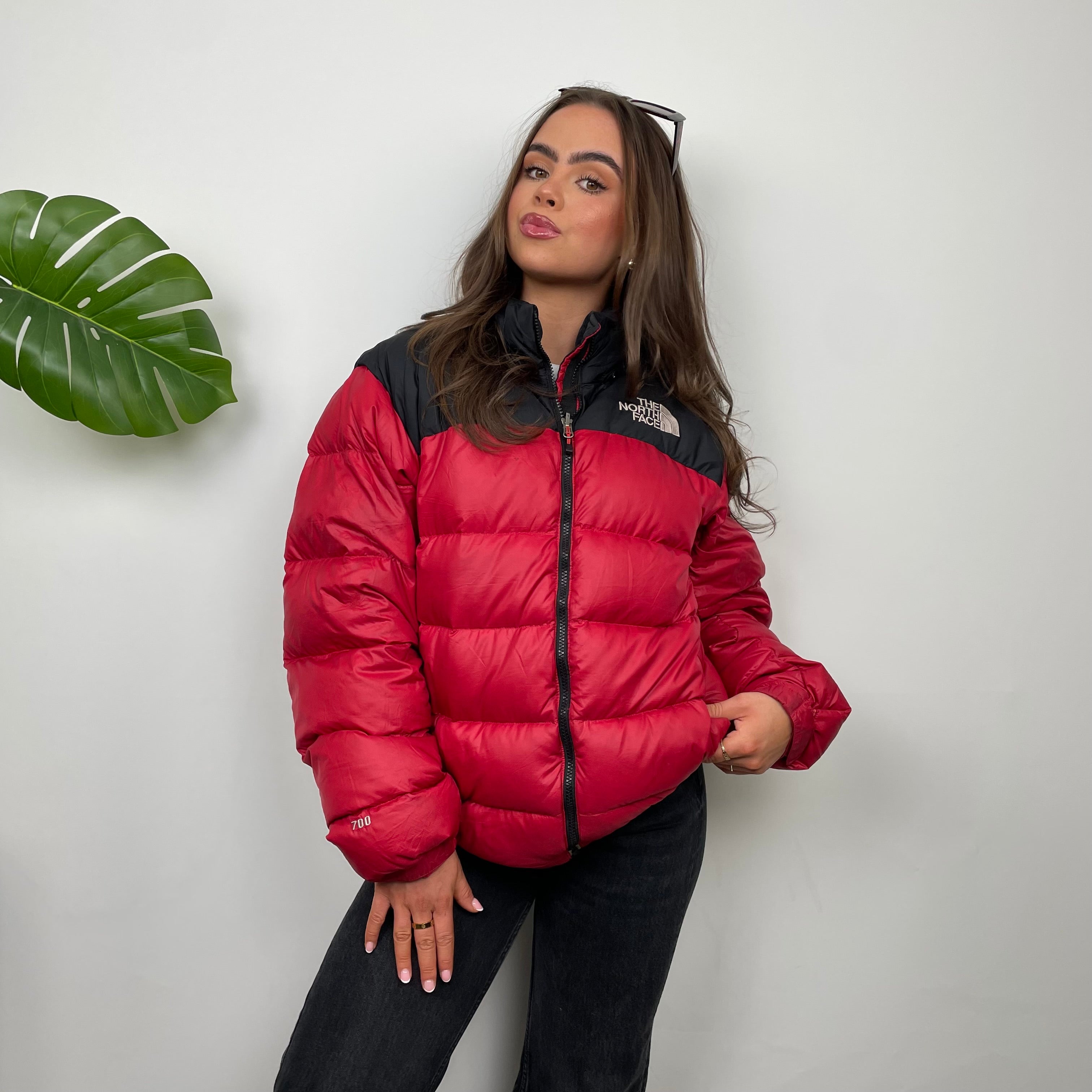 The North Face RARE Red Nuptse 700 Puffer Jacket (M)