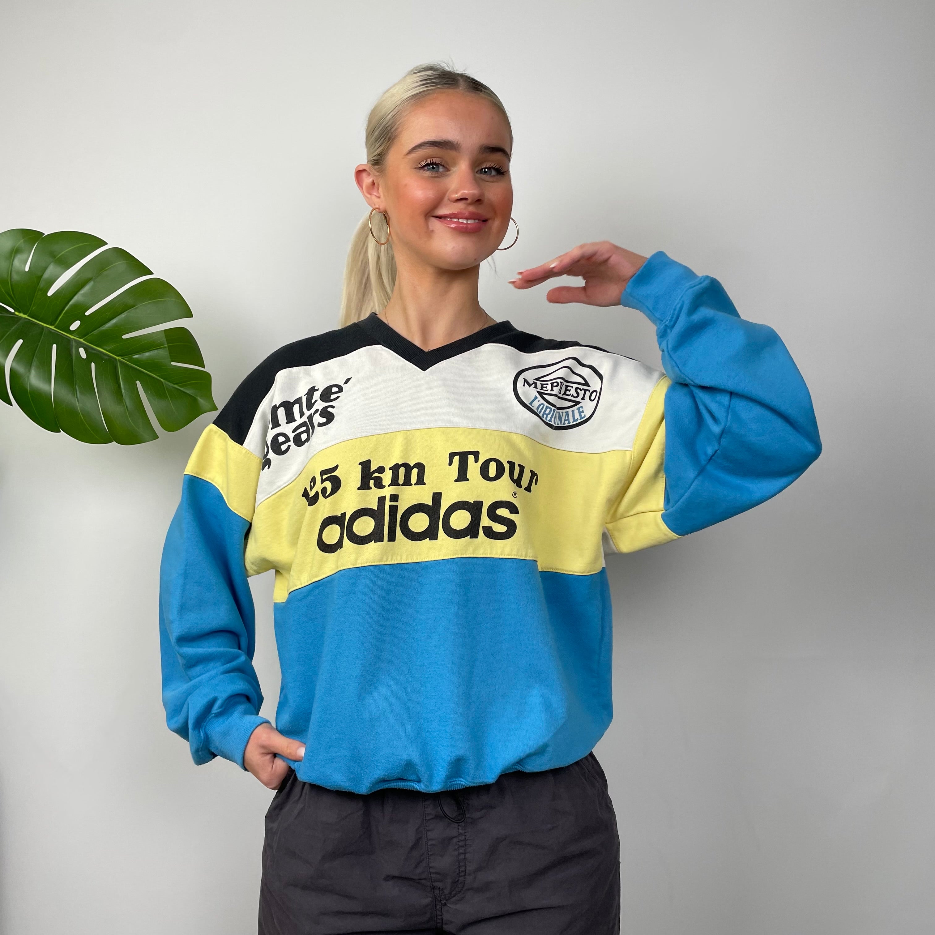 Adidas RARE Colour Block Spell Out Sweatshirt (M)