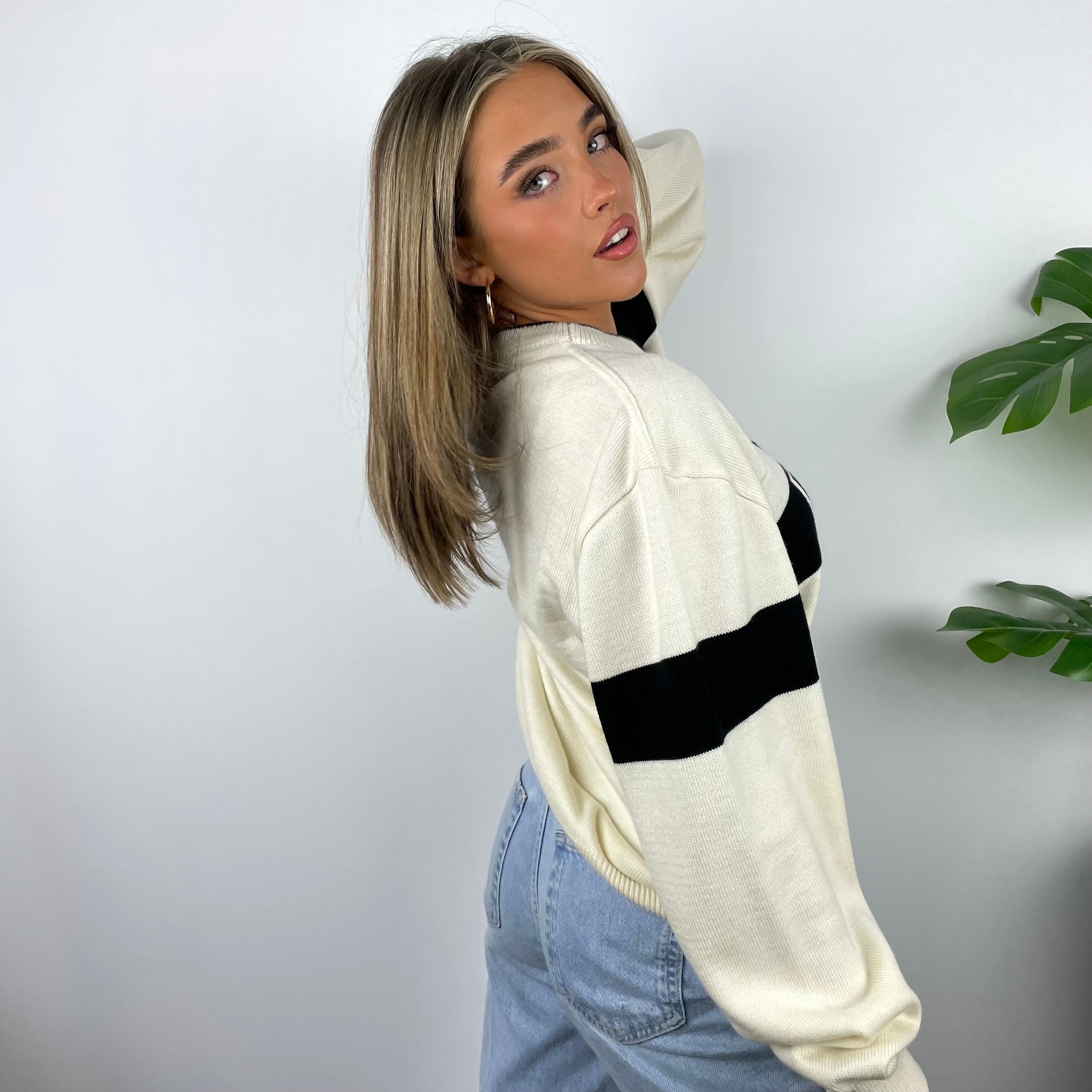 Diesel Cream Spell Out Knitted Sweater (M)