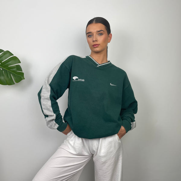 Nike Green Embroidered Swoosh Sweatshirt (M)