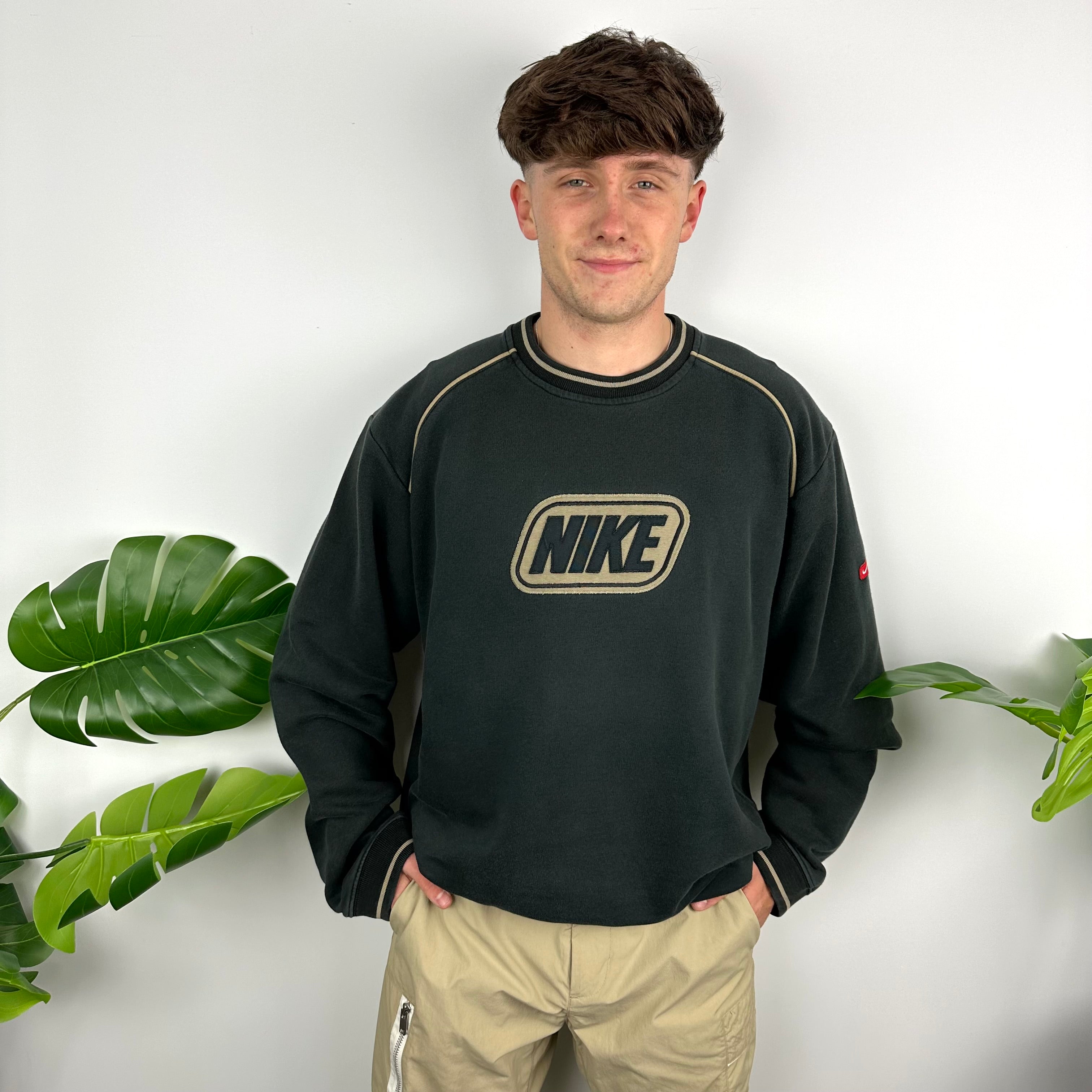 Nike Black Embroidered Spell Out Sweatshirt (L)