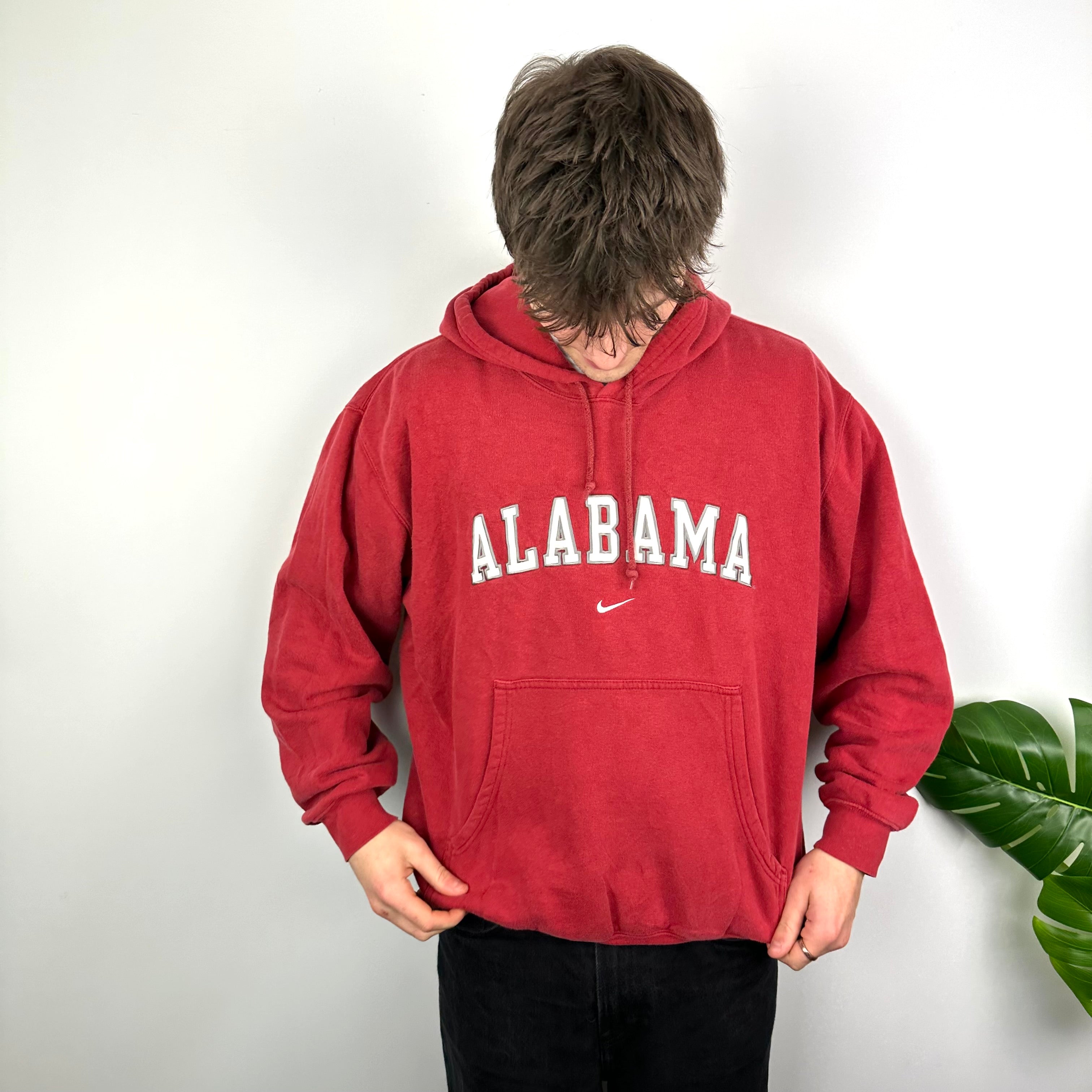 Nike x Alabama Red Embroidered Spell Out Hoodie (L)