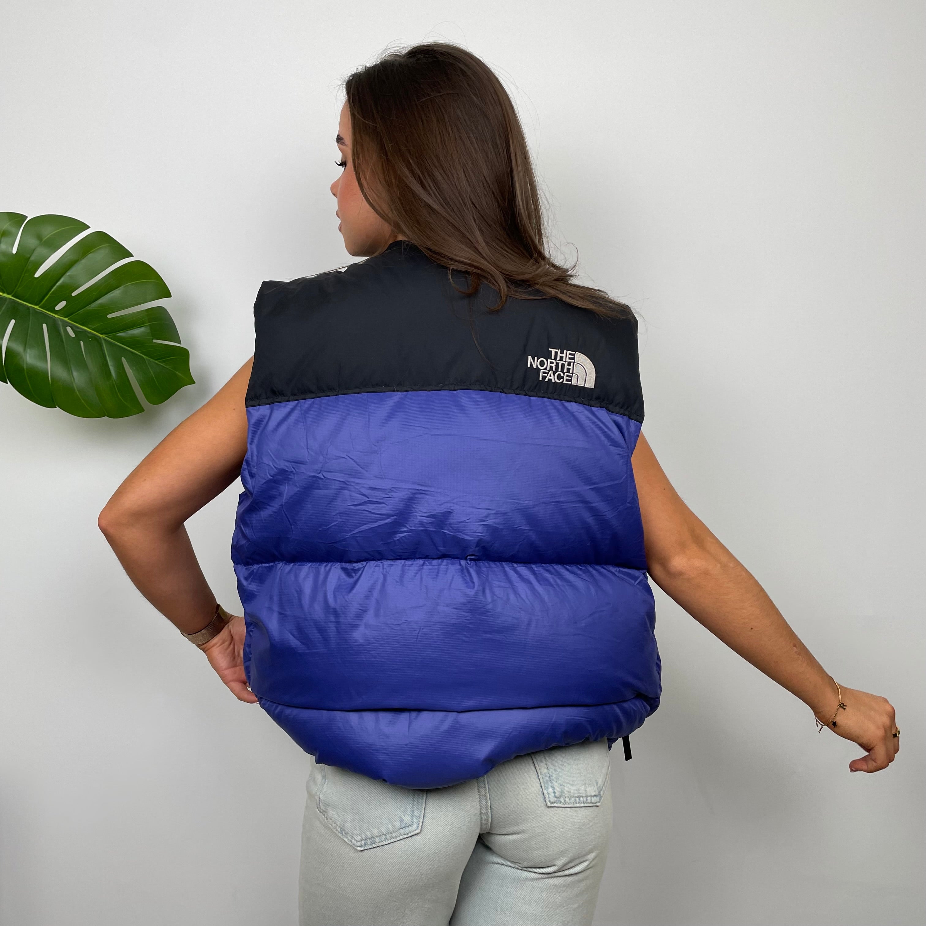 North Face RARE Blue Nuptse 700 Puffer Gilet (M)