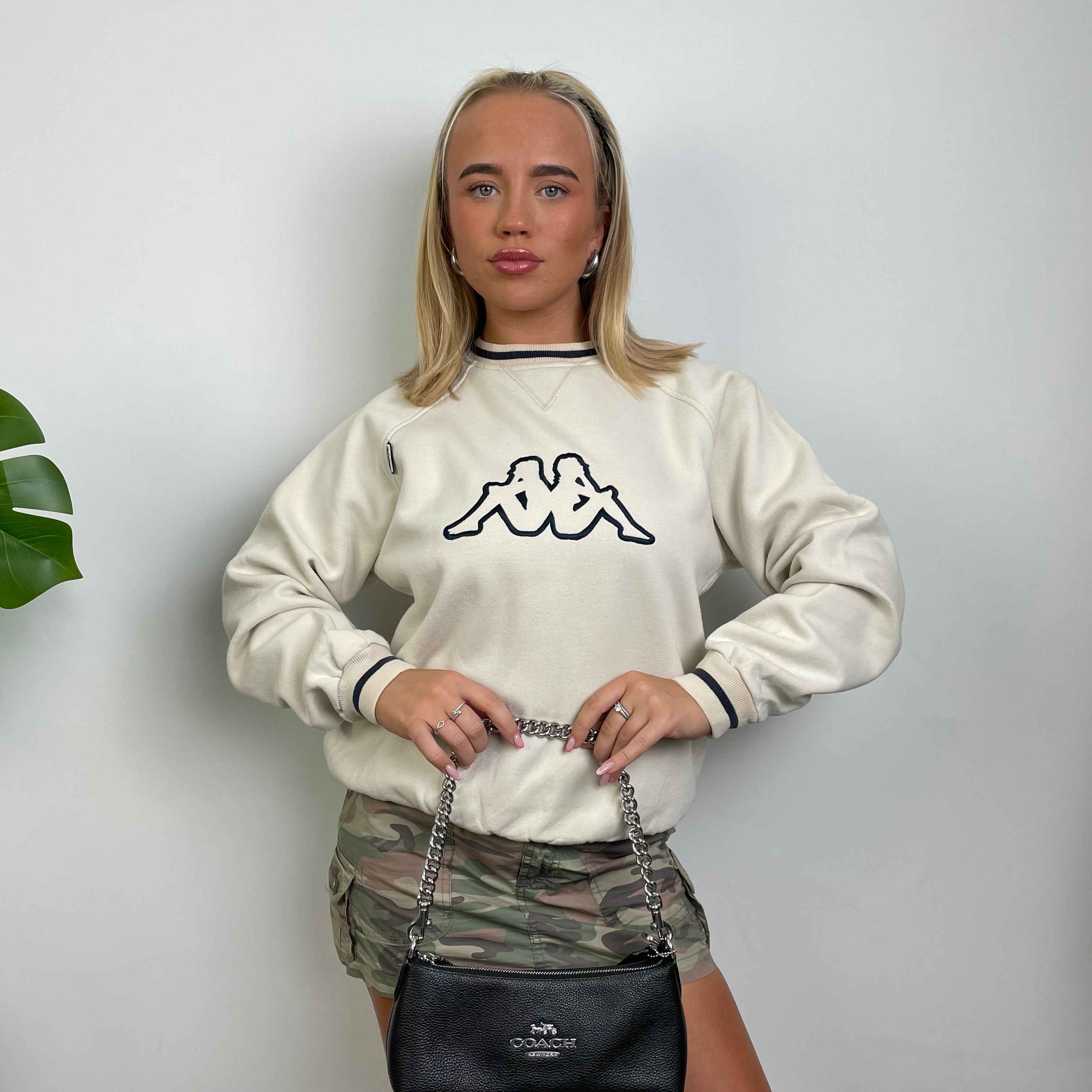 Kappa Tan Embroidered Logo Sweatshirt (S)