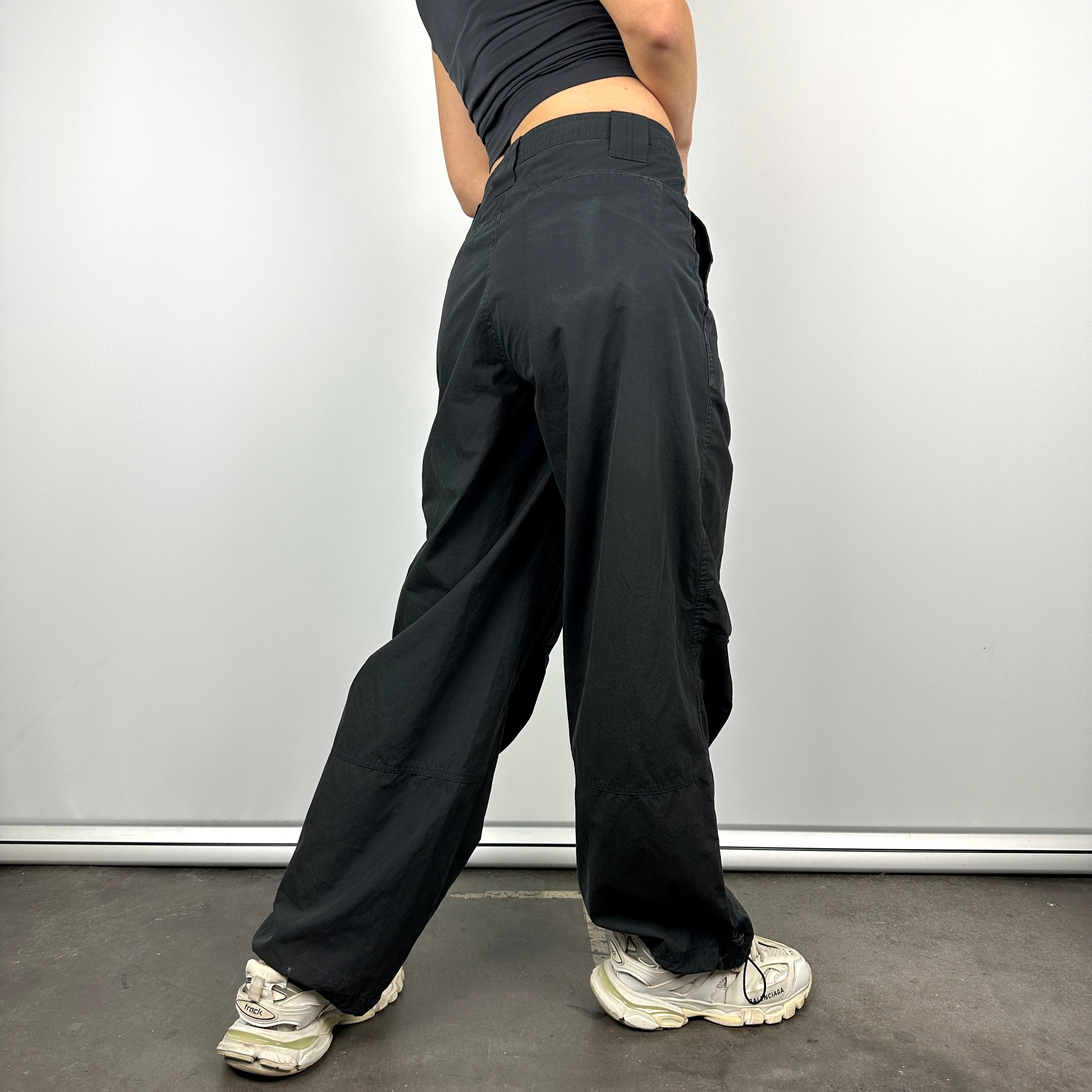 Nike Black Embroidered Swoosh Track Pants (M)