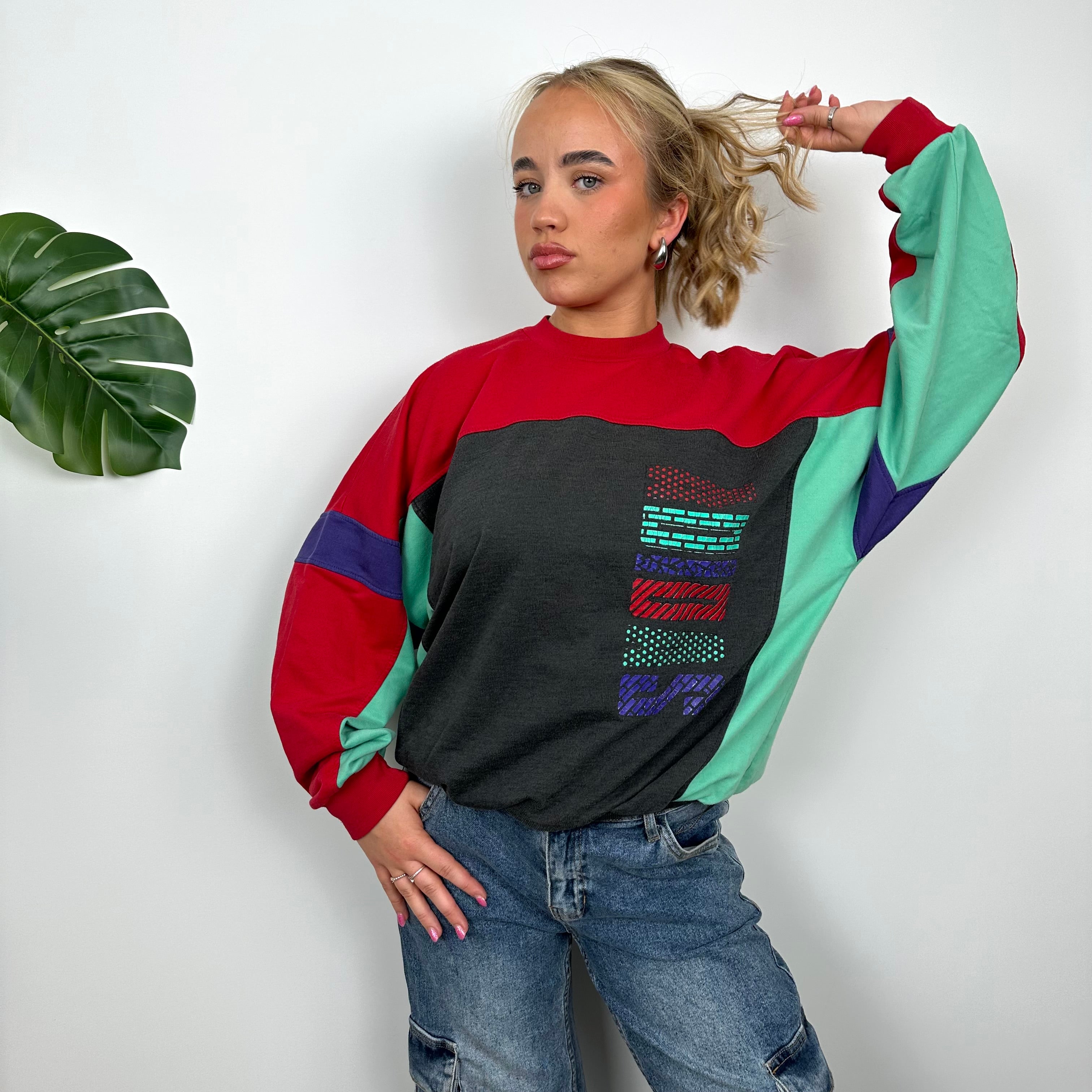 Adidas RARE Colour Block Spell Out Sweatshirt (S)