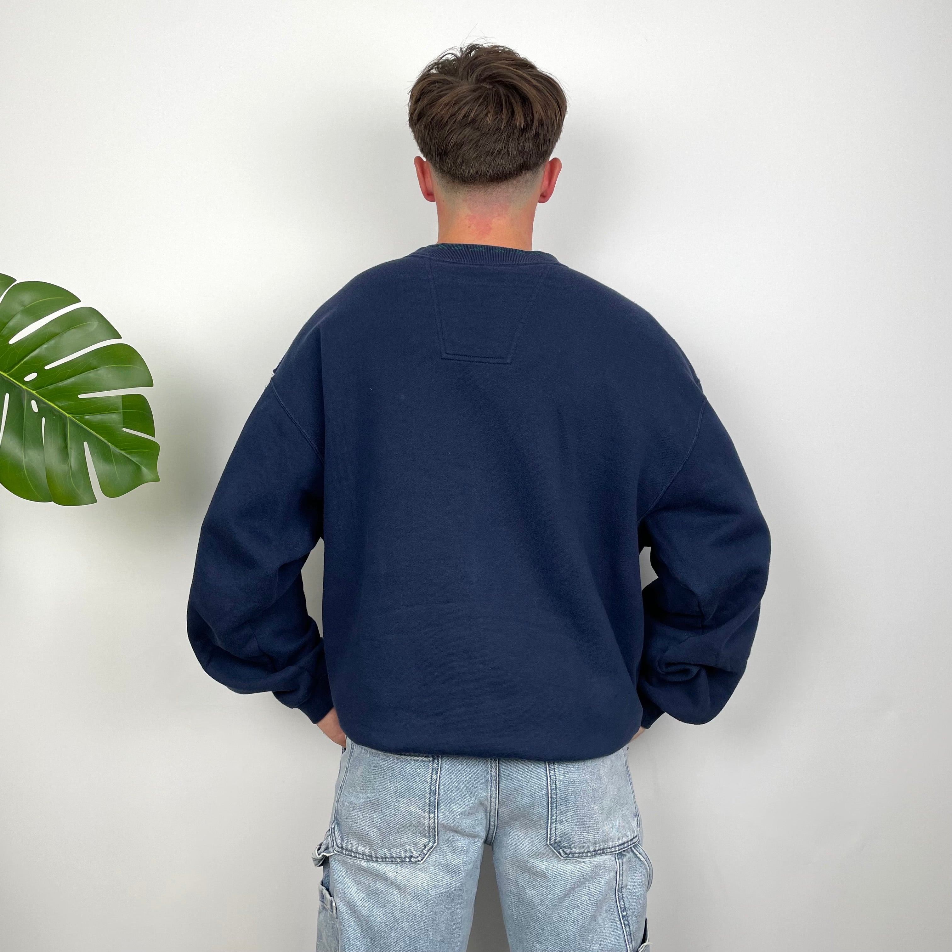 Adidas Equipment Navy Embroidered Spell Out Sweatshirt (XL)