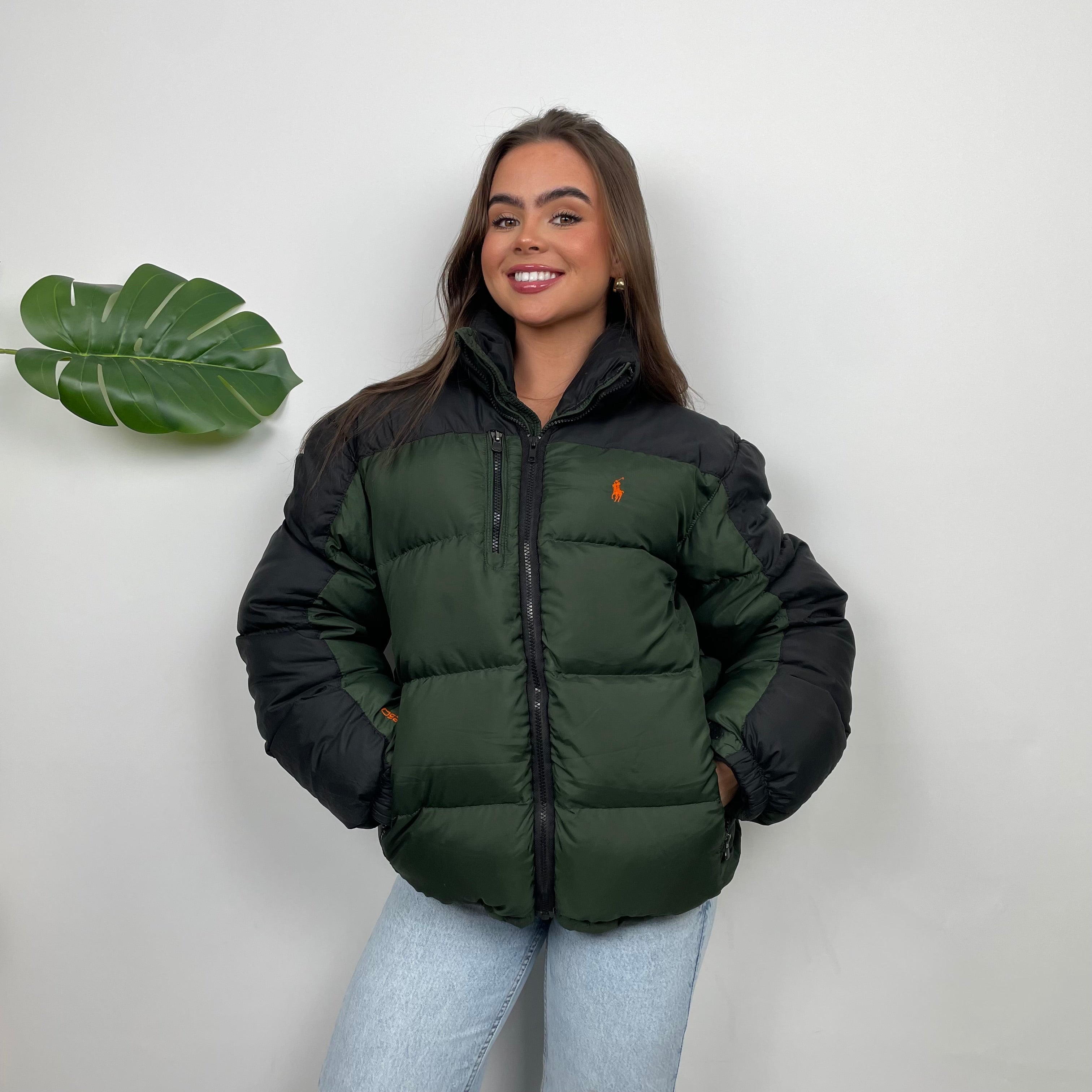 Polo Ralph Lauren Green Embroidered Logo Puffer Jacket (L)