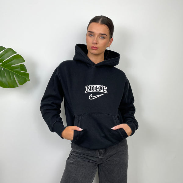 Nike Black Embroidered Spell Out Hoodie (S)