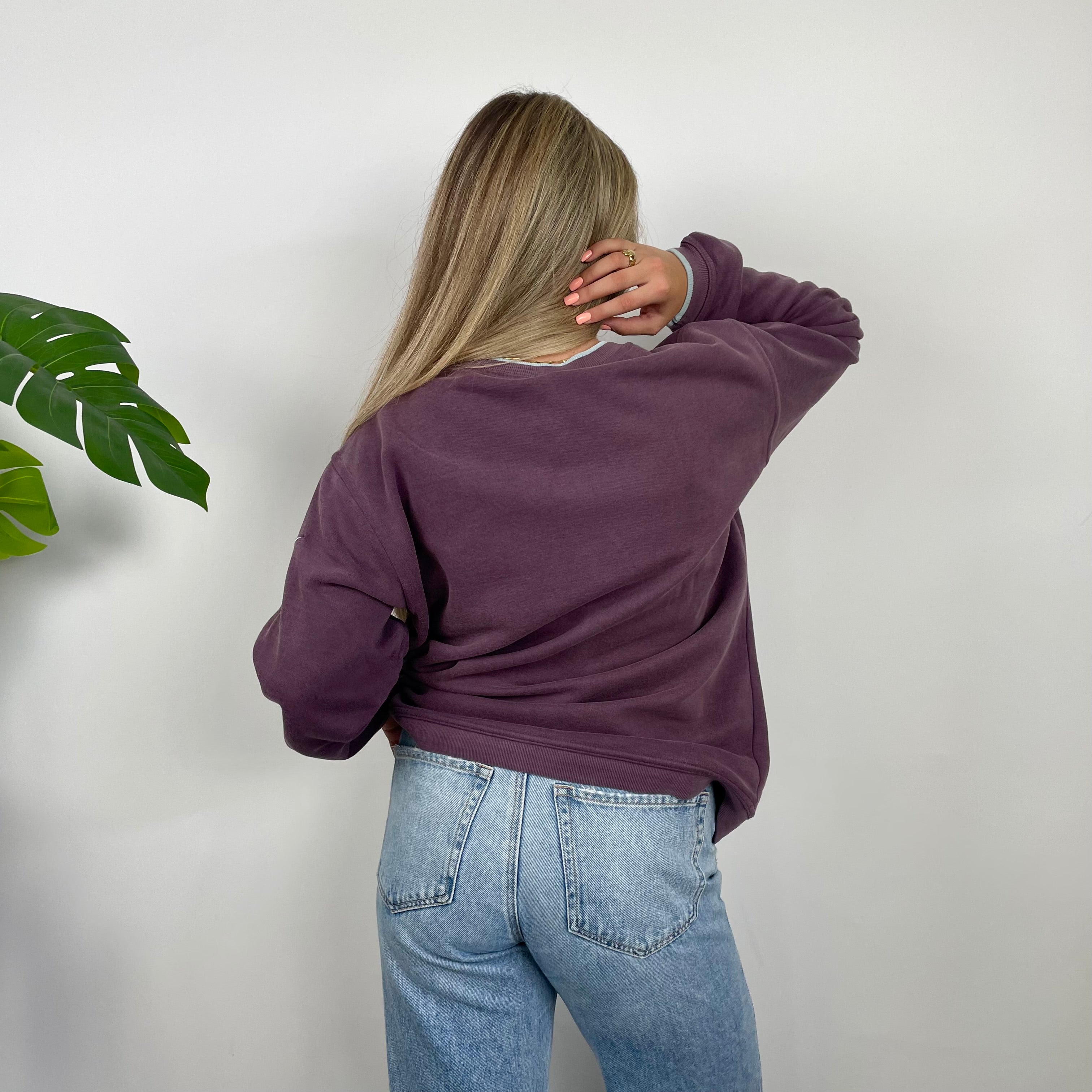 Nike Purple Embroidered Spell Out Sweatshirt (L)
