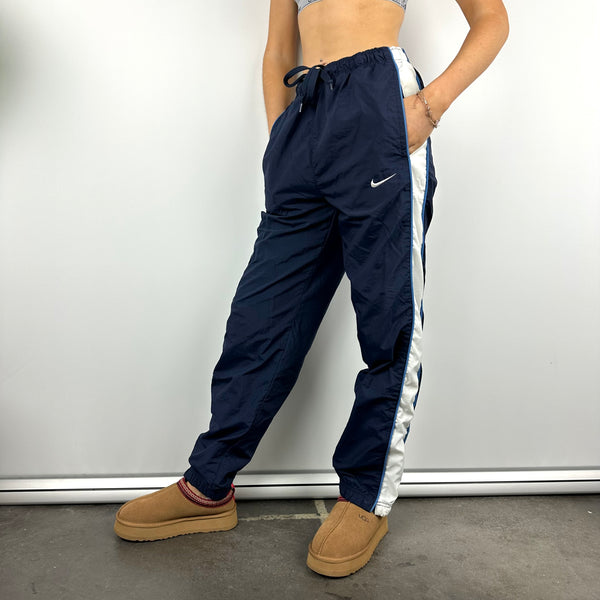 Nike Navy Embroidered Swoosh Track Pants (M)