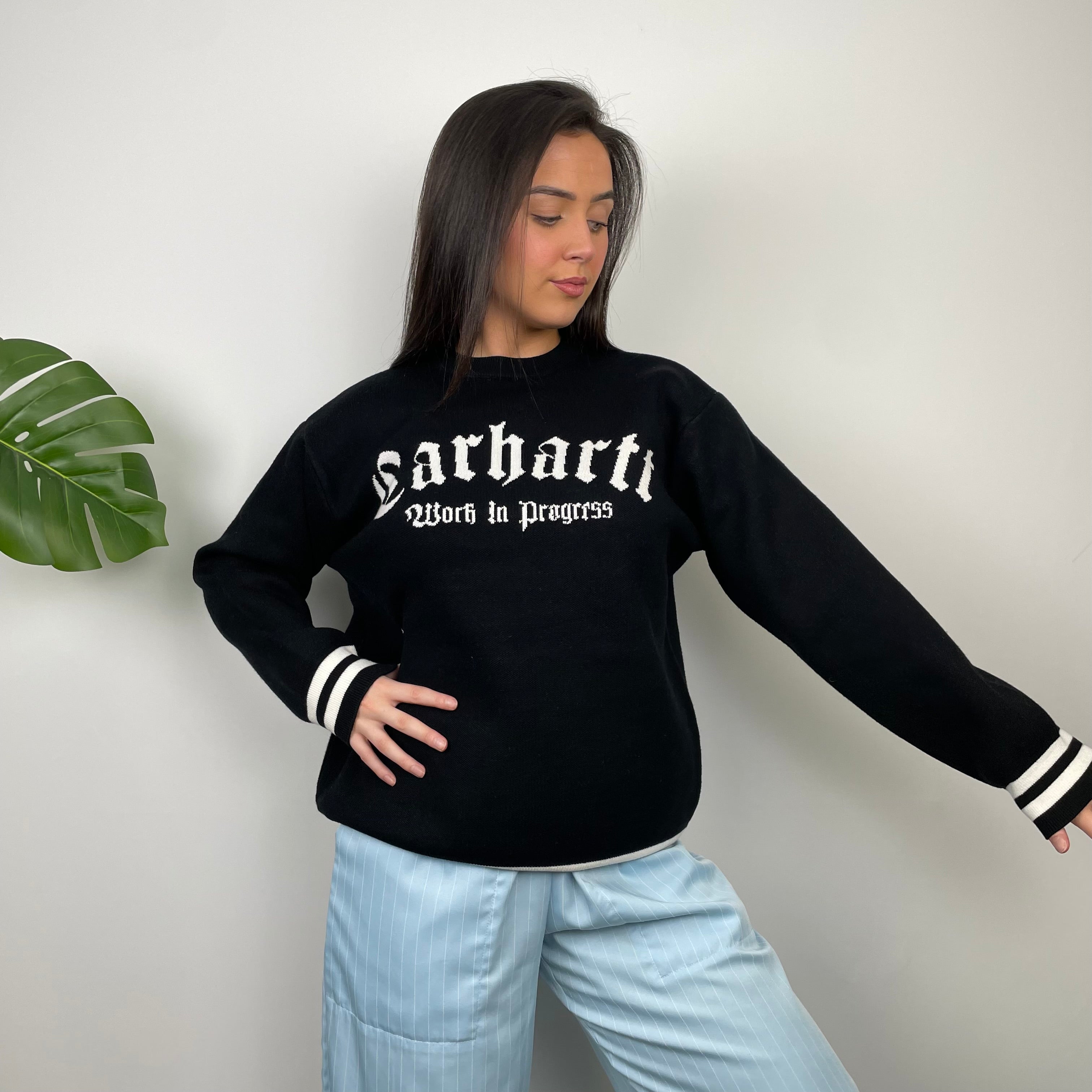 Carhartt RARE Black Embroidered Sweater (M)