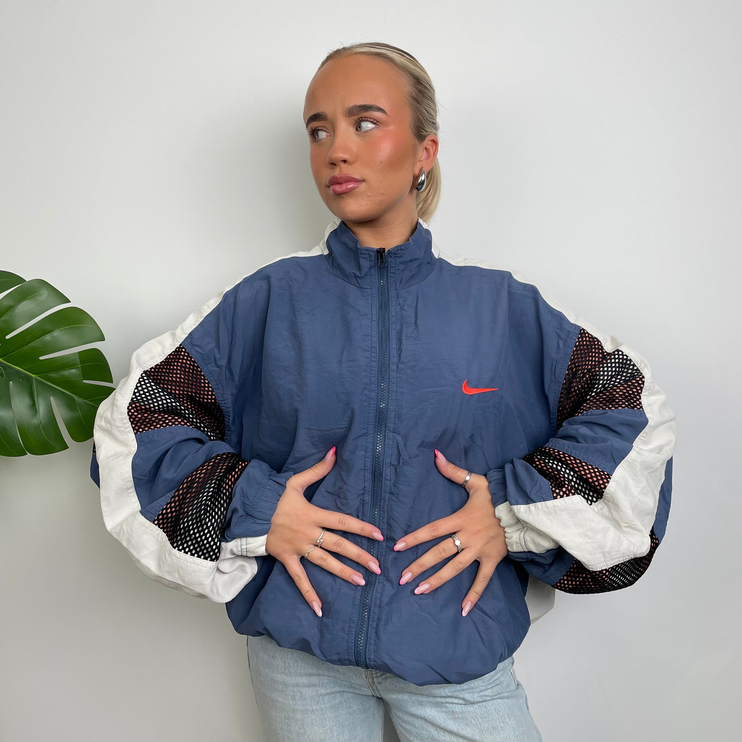 Nike Embroidered Swoosh Windbreaker Jacket (L)