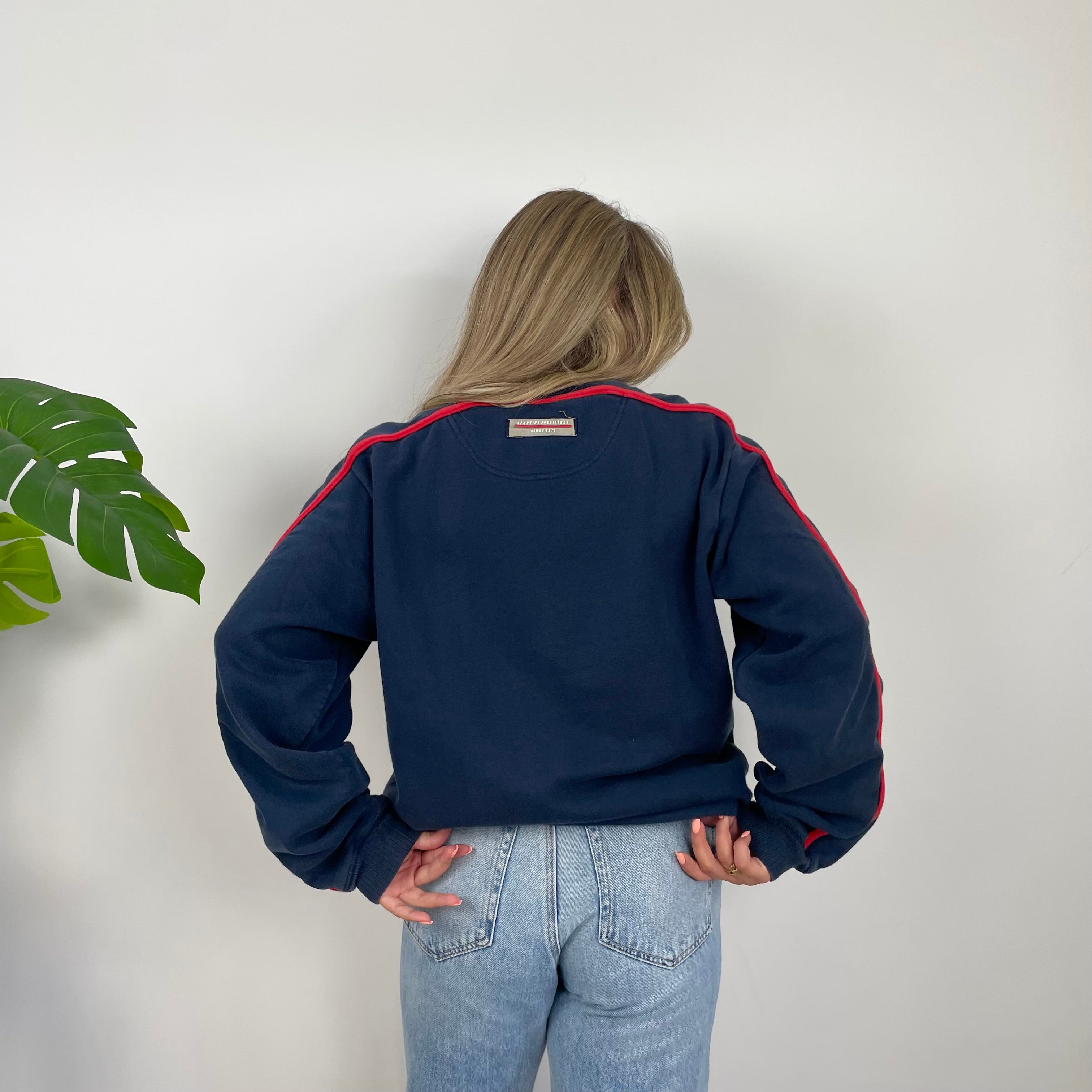 Nike Navy Embroidered Swoosh Sweatshirt (L)