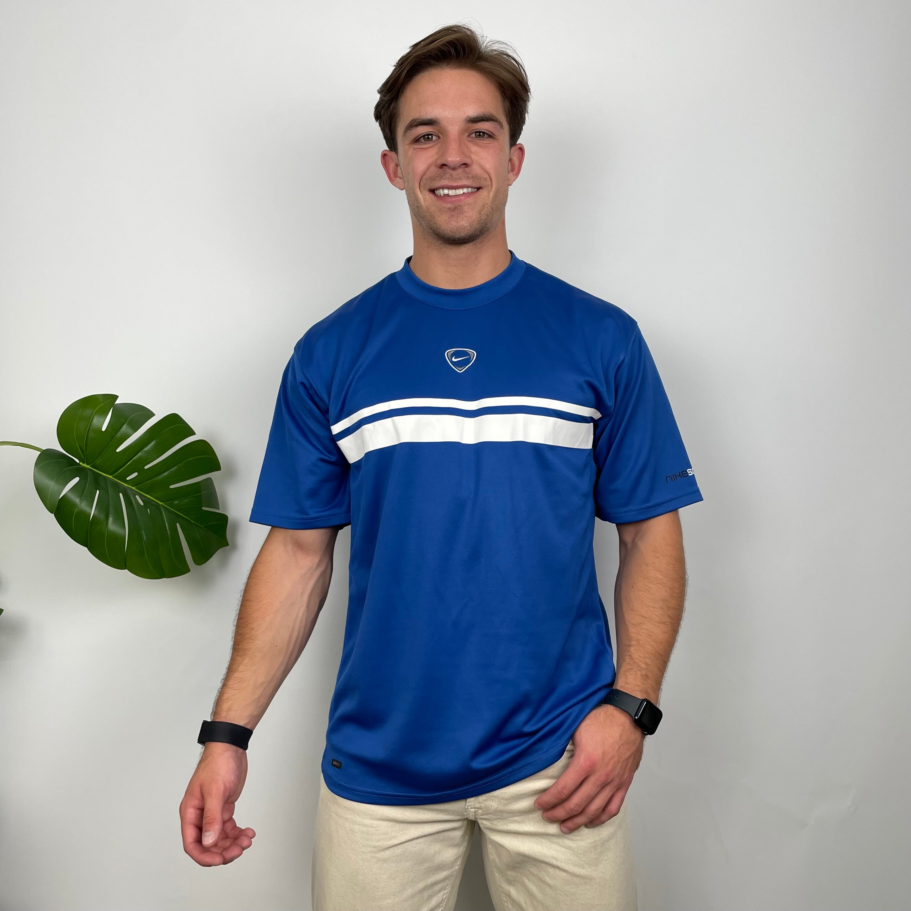 Nike Blue Swoosh T Shirt (M)