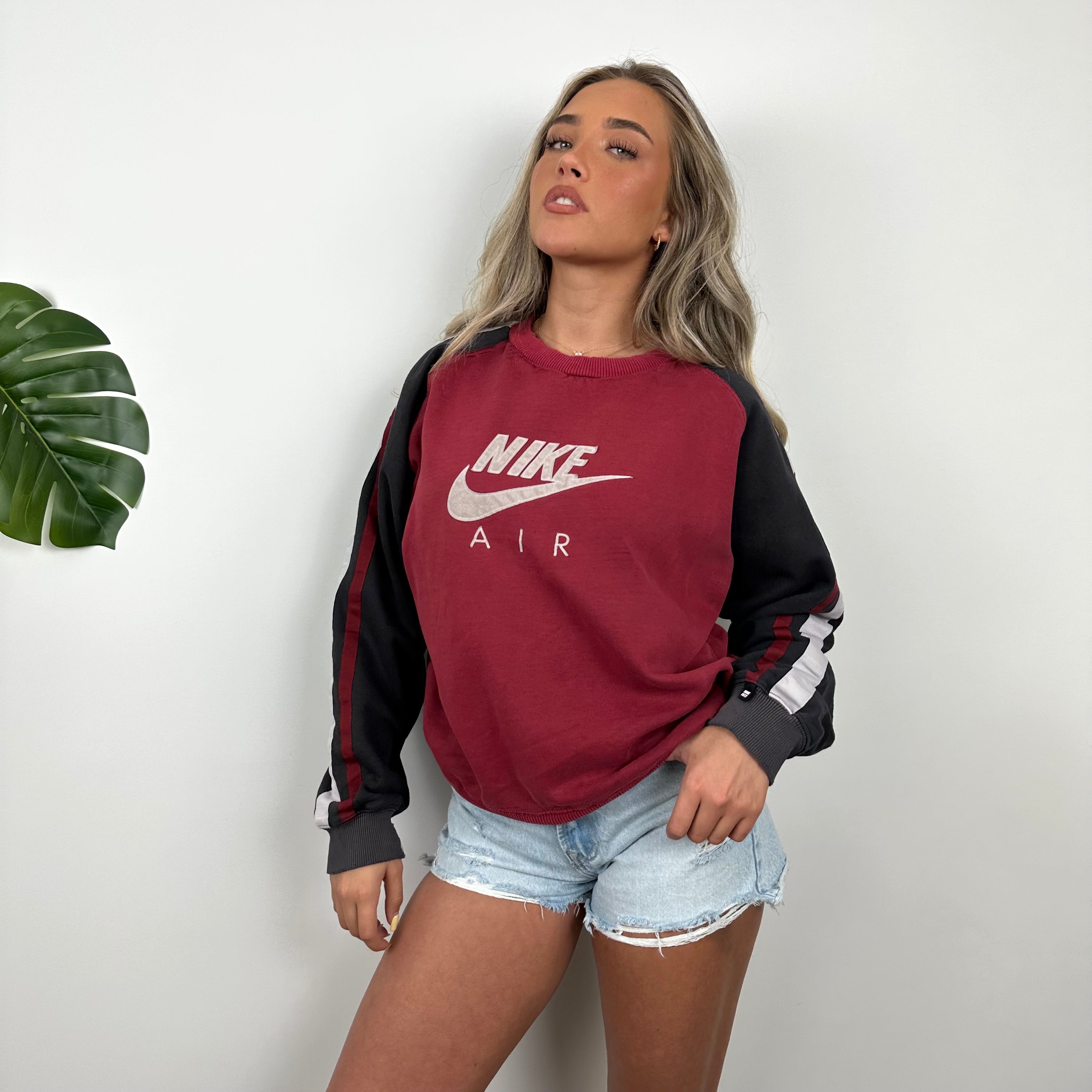 Nike Red Embroidered Spell Out Sweatshirt (M)