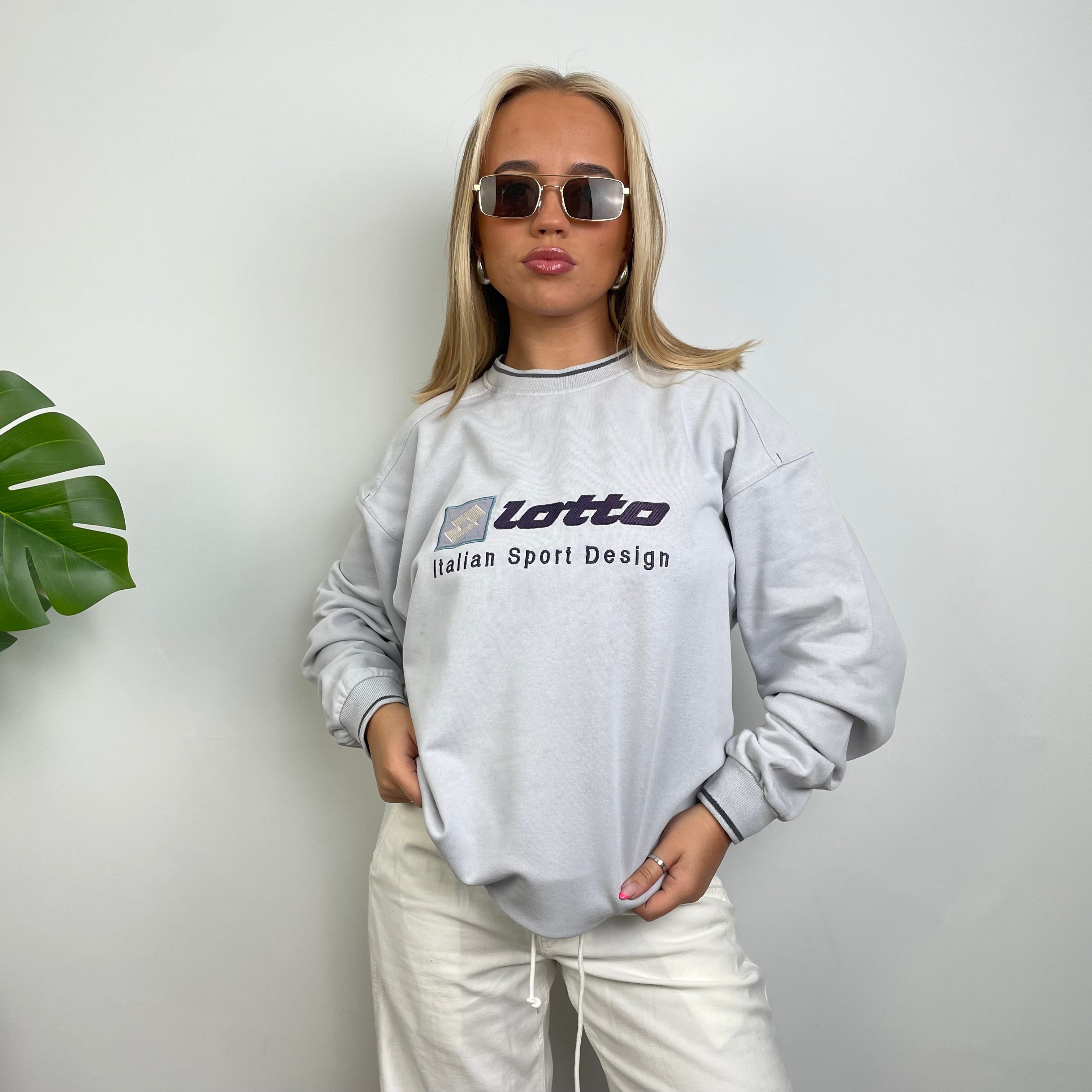 Lotto Lilac Embroidered Spell Out Sweatshirt (M)