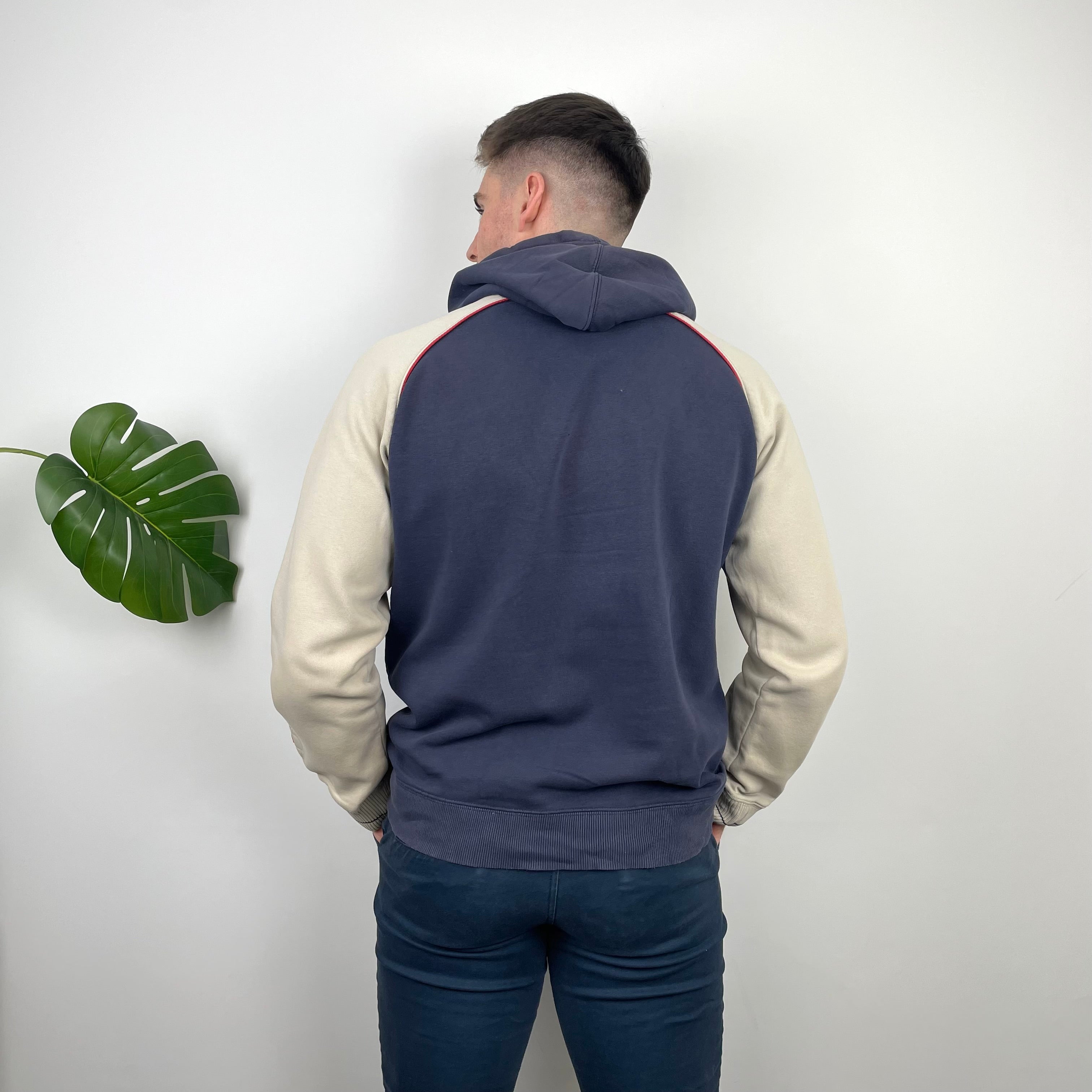 Nike RARE Navy Embroidered Spell Out Hoodie (L)