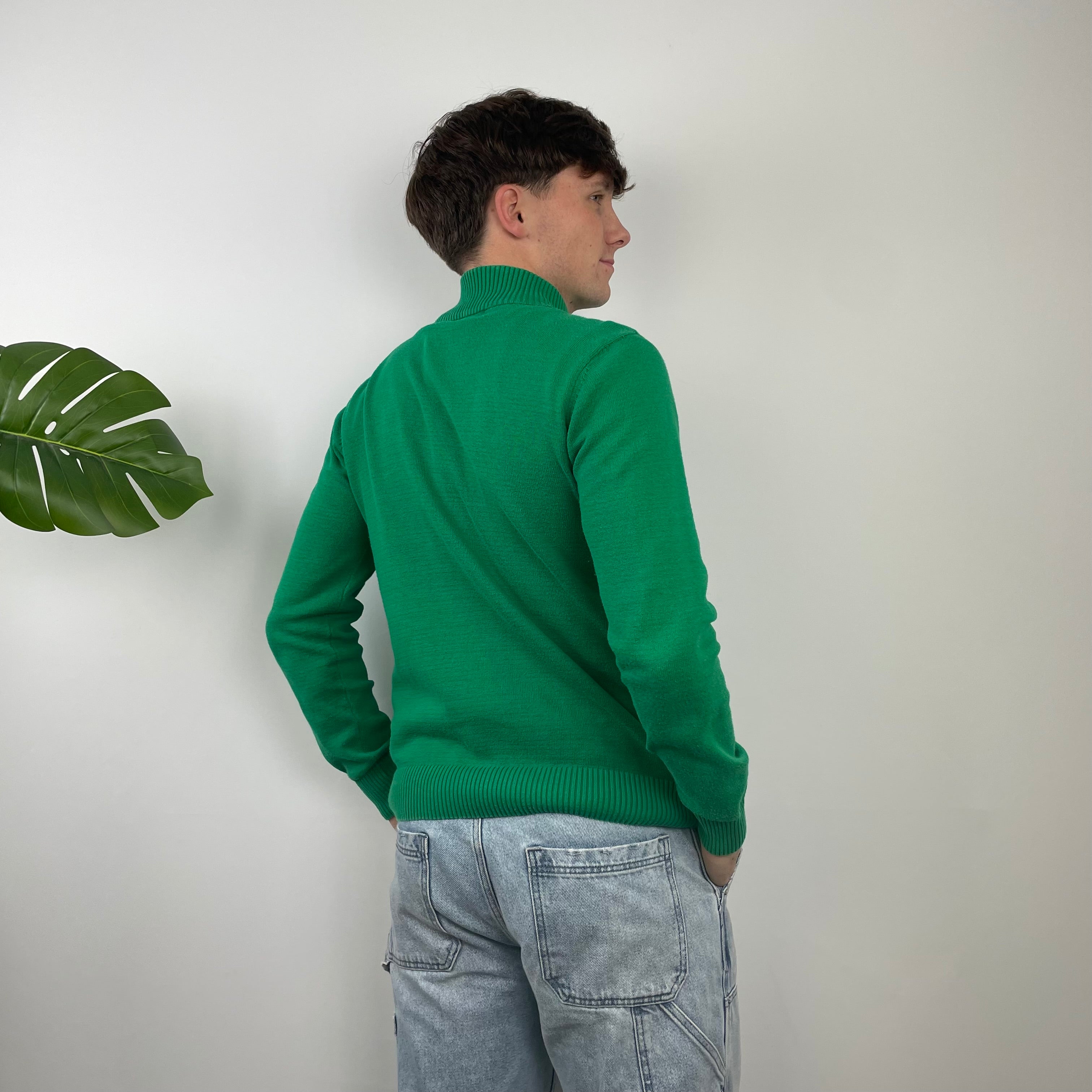 Polo Ralph Lauren Green Embroidered Logo Quarter Zip Sweatshirt (S)