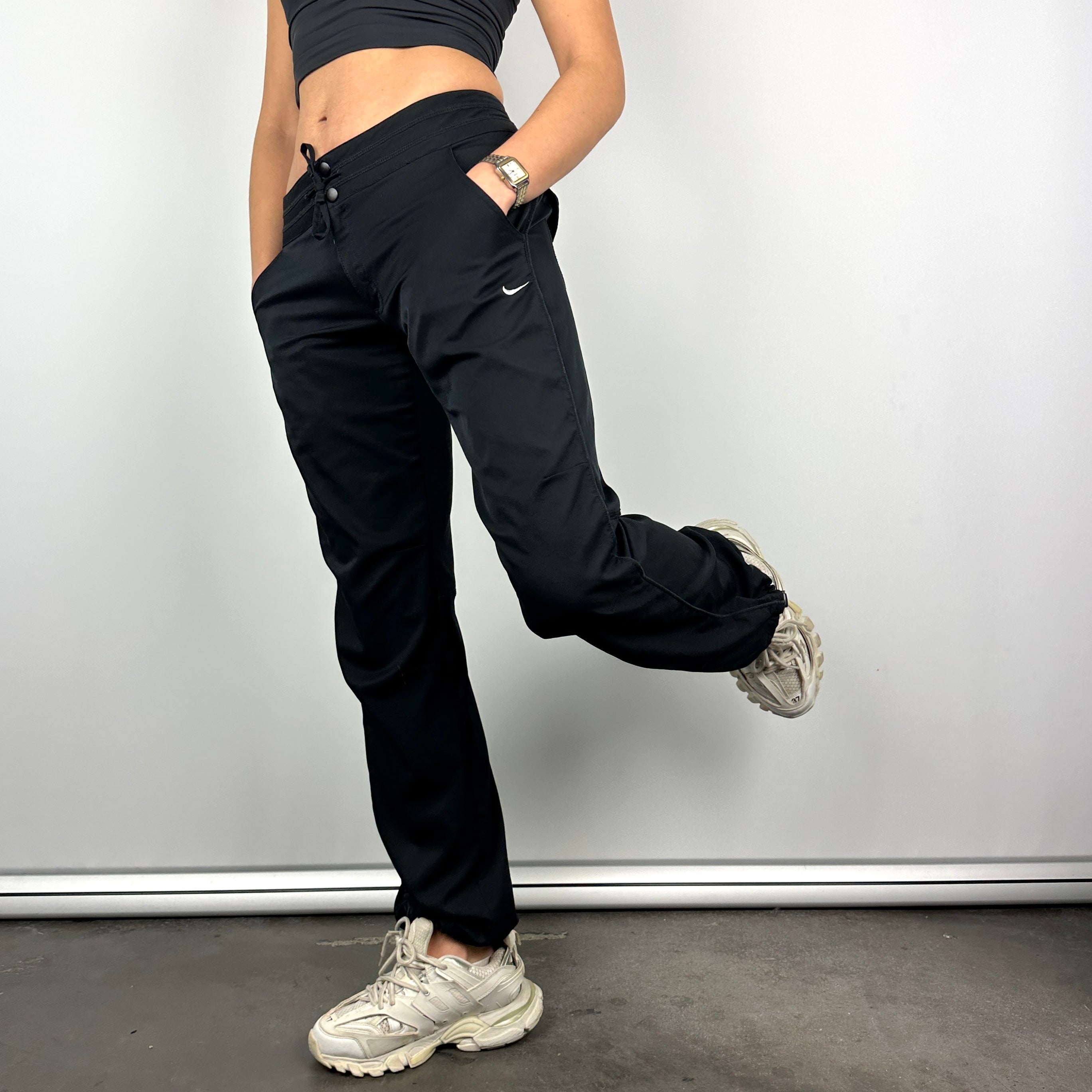 Nike Black Embroidered Swoosh Track Pants (M)