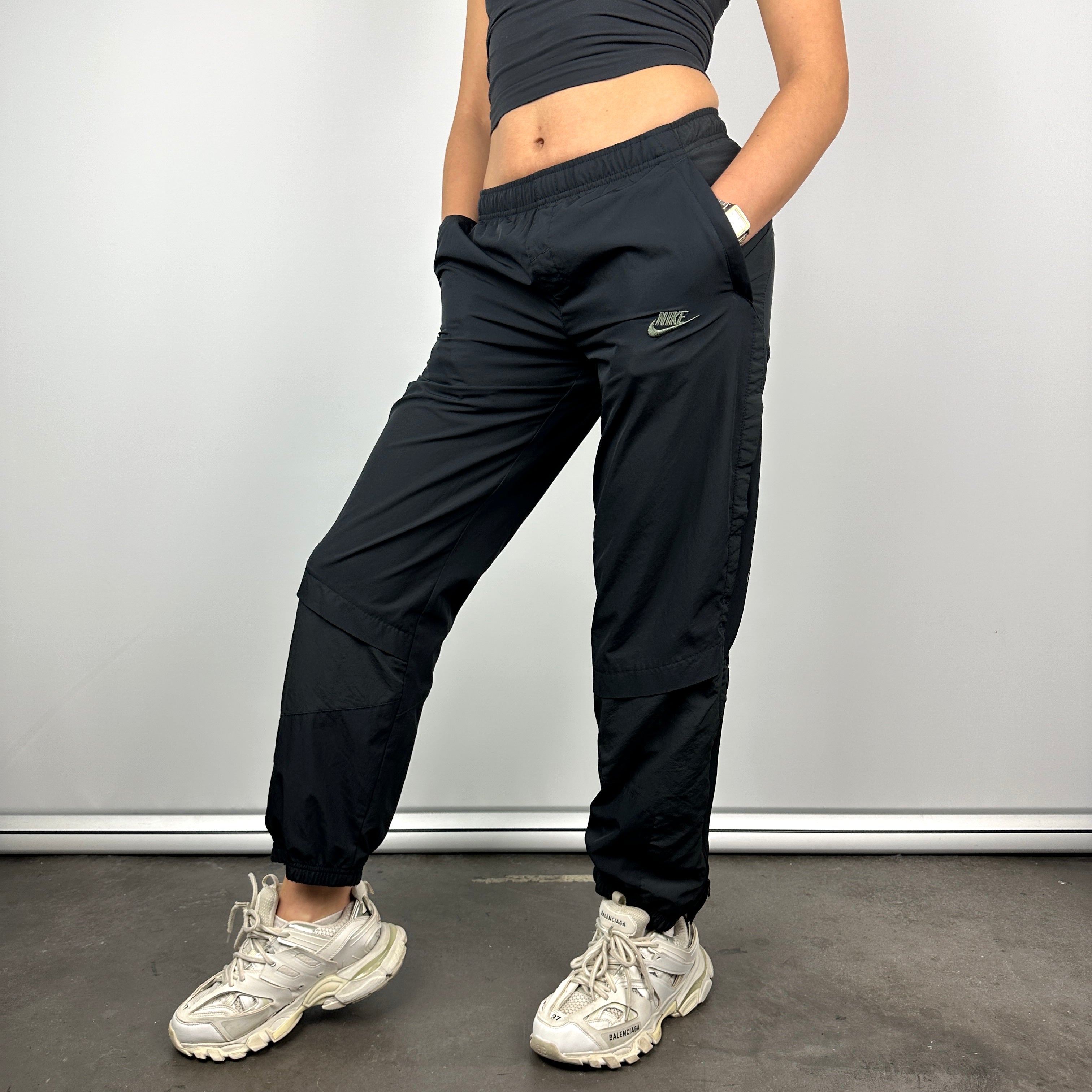 Nike Air Black Embroidered Spell Out Track Pants (S)