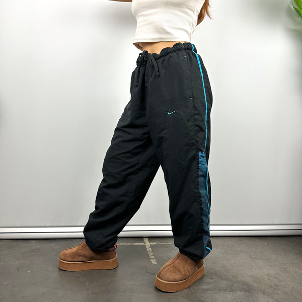 Nike Black Embroidered Swoosh Track Pants (L)