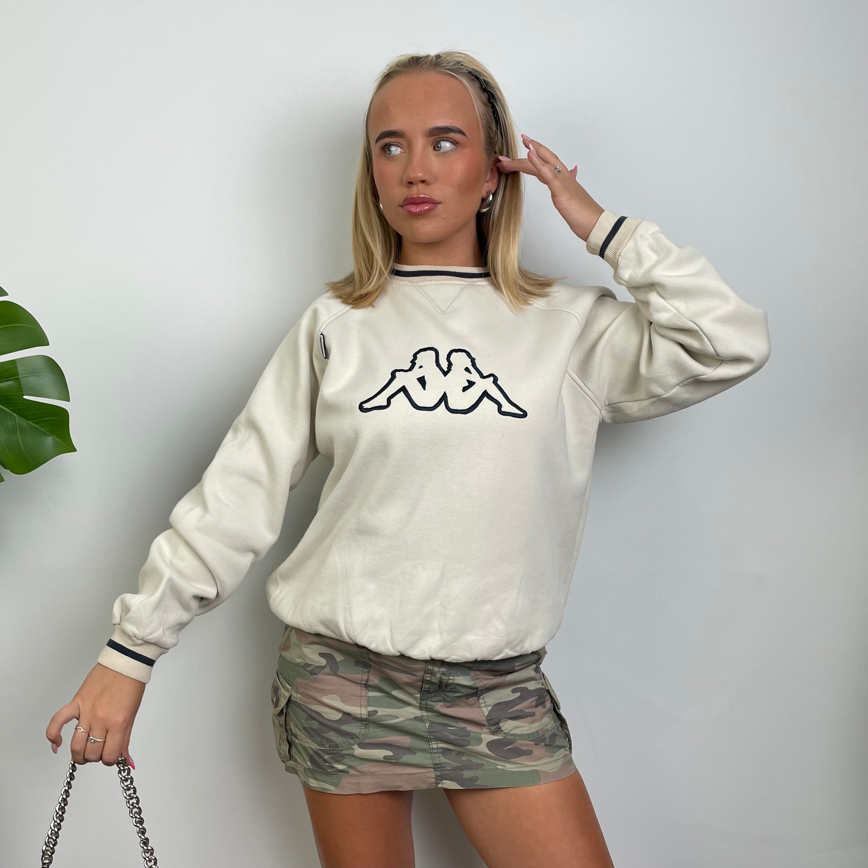 Kappa Tan Embroidered Logo Sweatshirt (S)