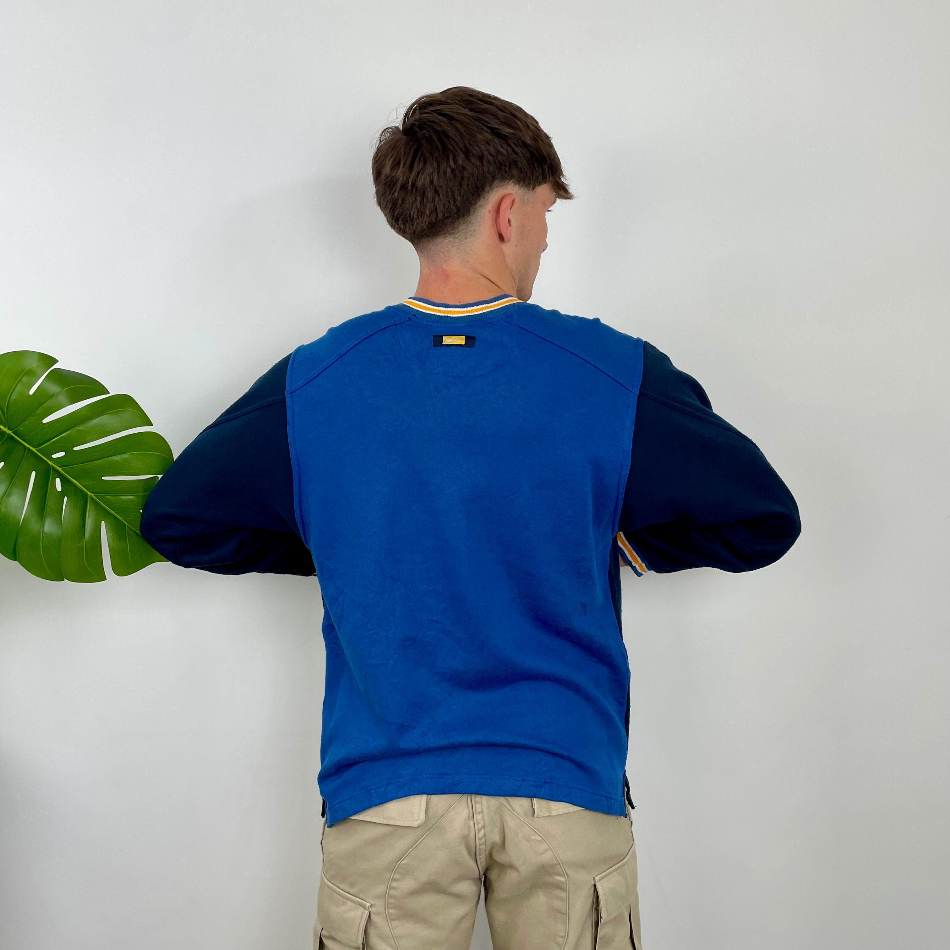 Nike RARE Blue Embroidered Swoosh Sweatshirt (S)