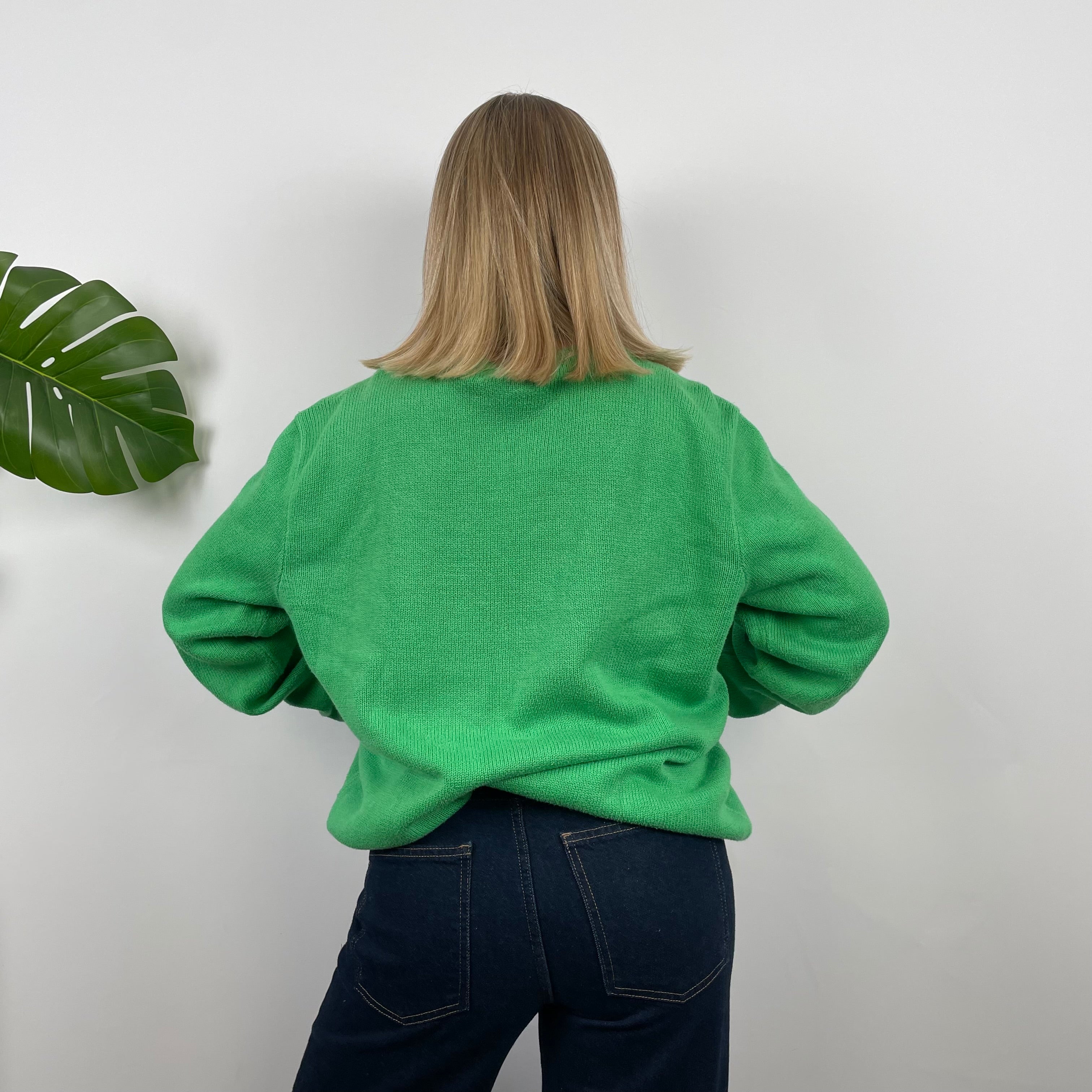 Polo Ralph Lauren RARE Green Embroidered Logo Knitted Sweater (L)