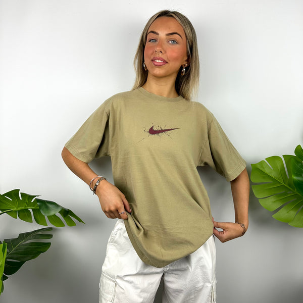 Nike Tan Swoosh T Shirt (L)