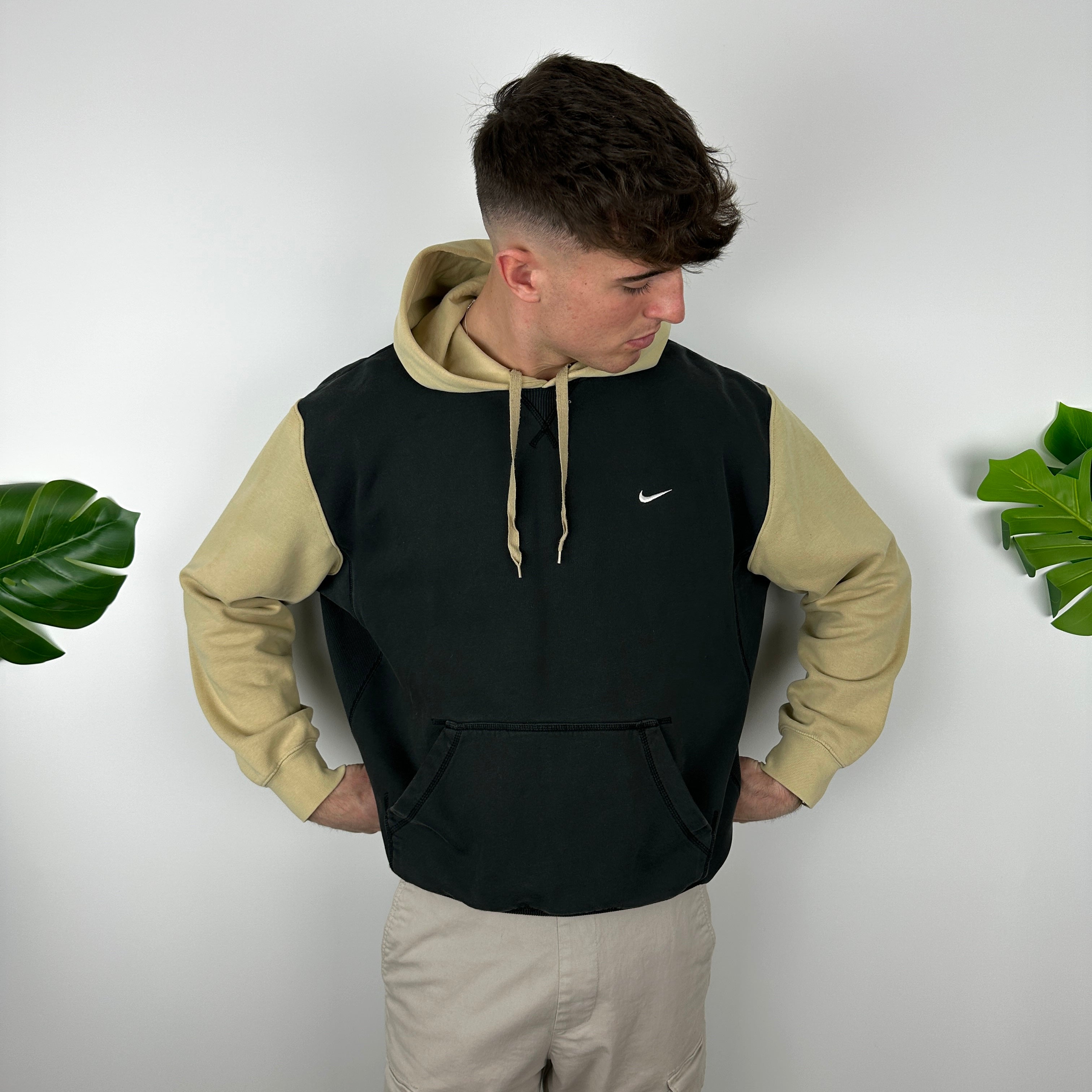 Nike Black Embroidered Swoosh Hoodie (L)