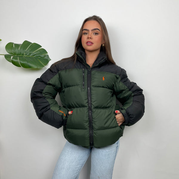 Polo Ralph Lauren Green Embroidered Logo Puffer Jacket (L)