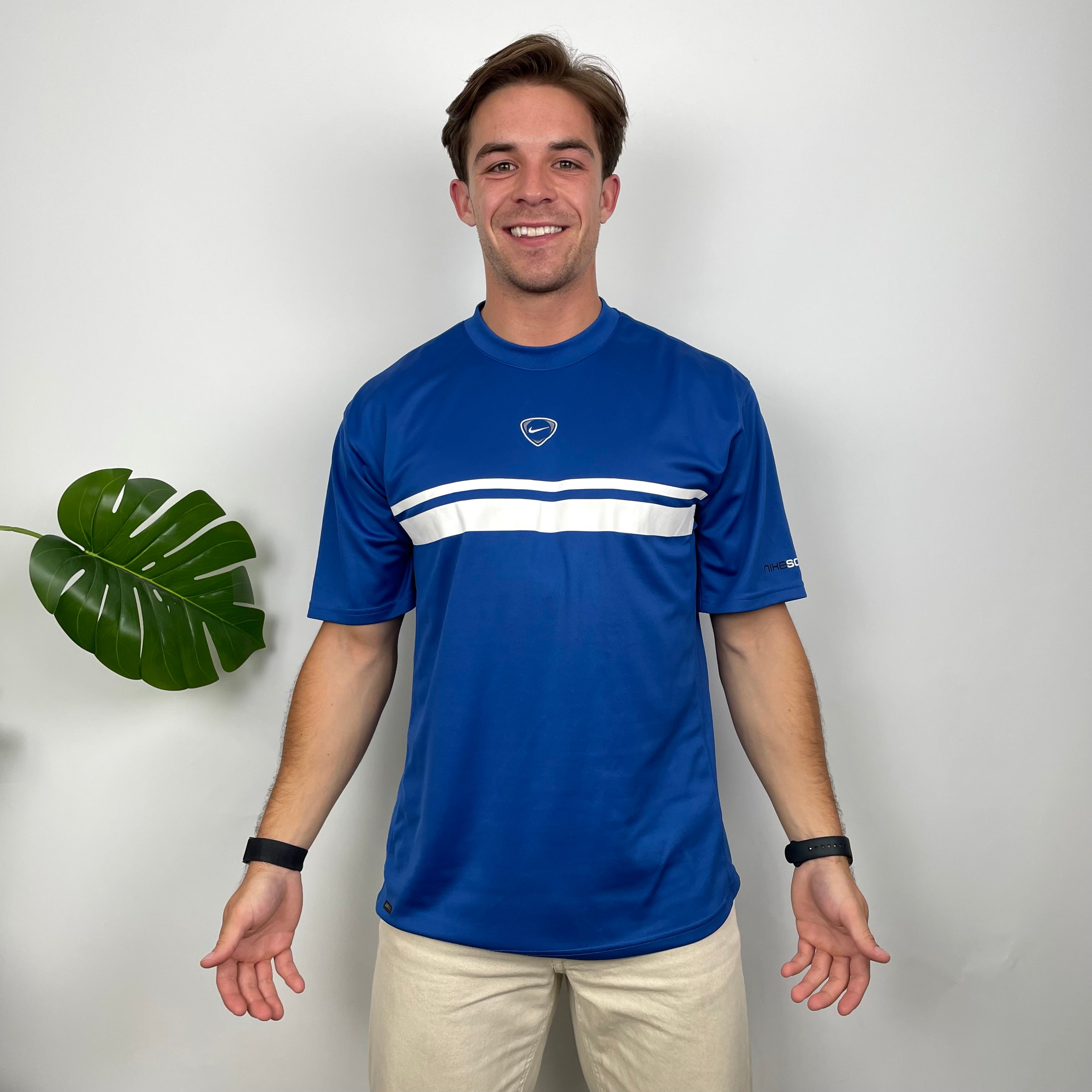 Nike Blue Swoosh T Shirt (M)