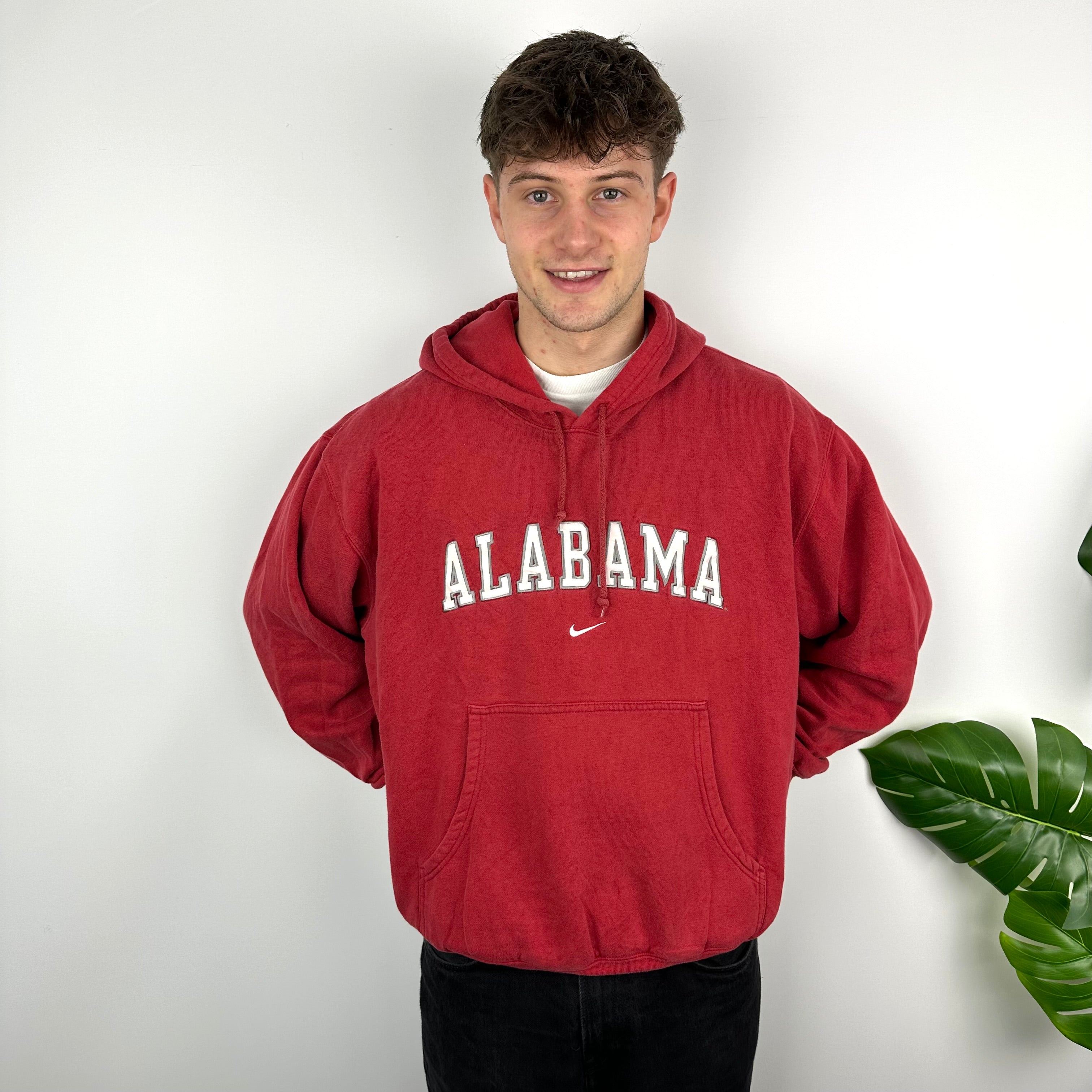 Nike x Alabama Red Embroidered Spell Out Hoodie (L)