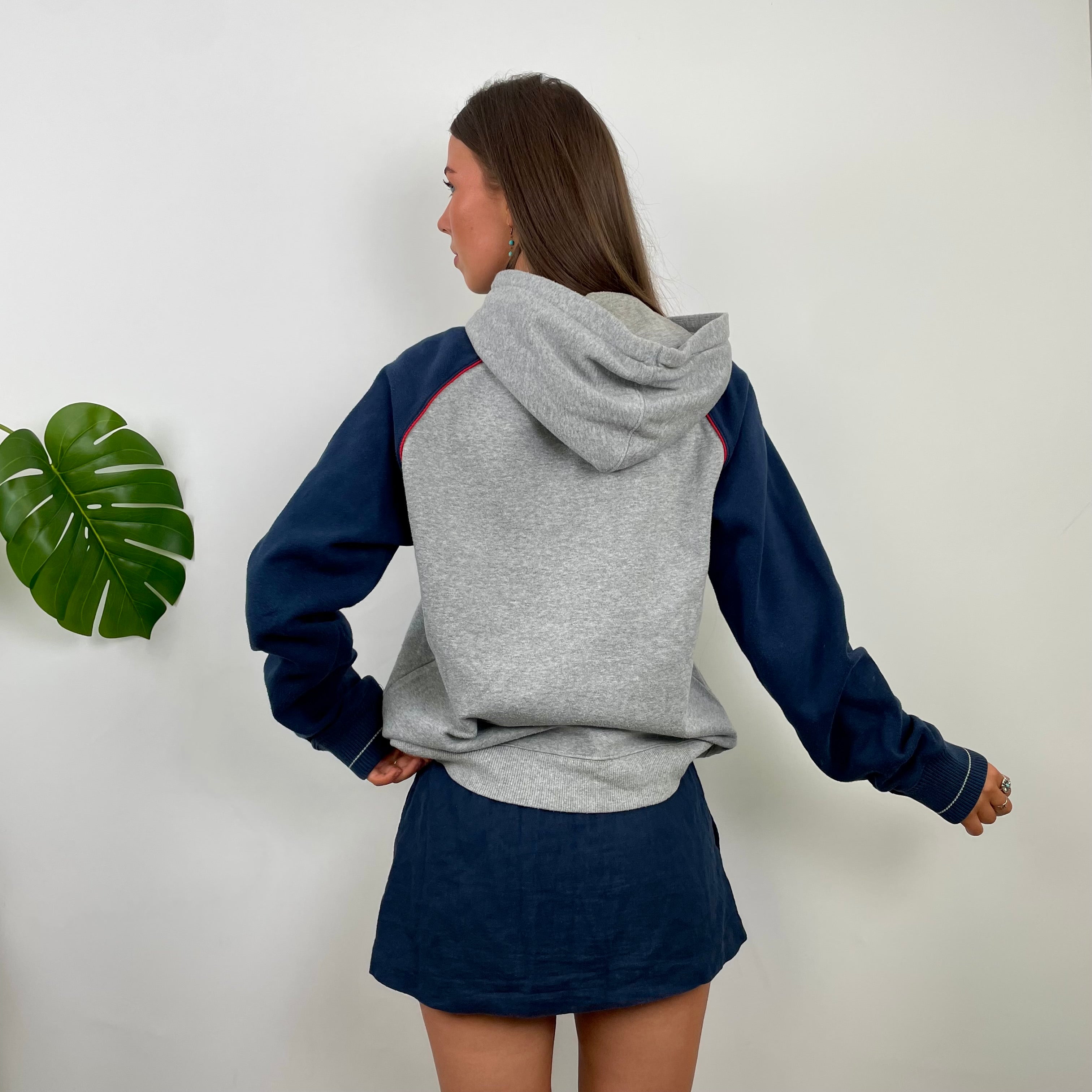 Nike Grey Embroidered Spell Out Hoodie (S)