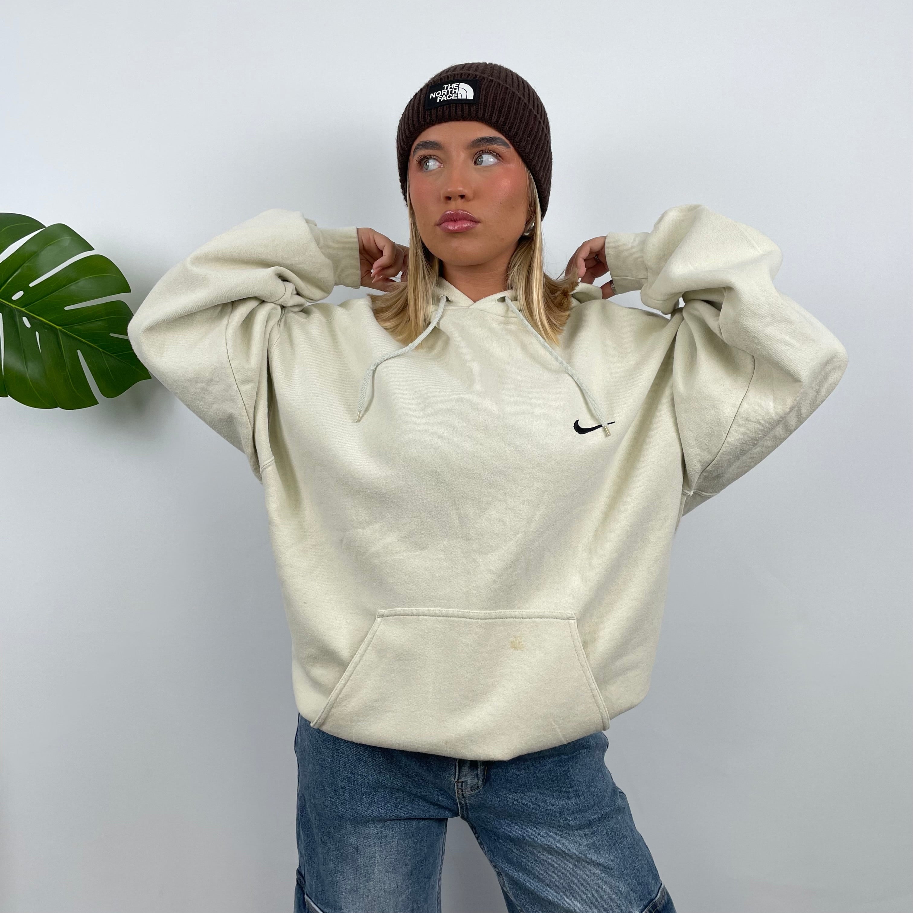 Nike swoosh cream hoodie sale