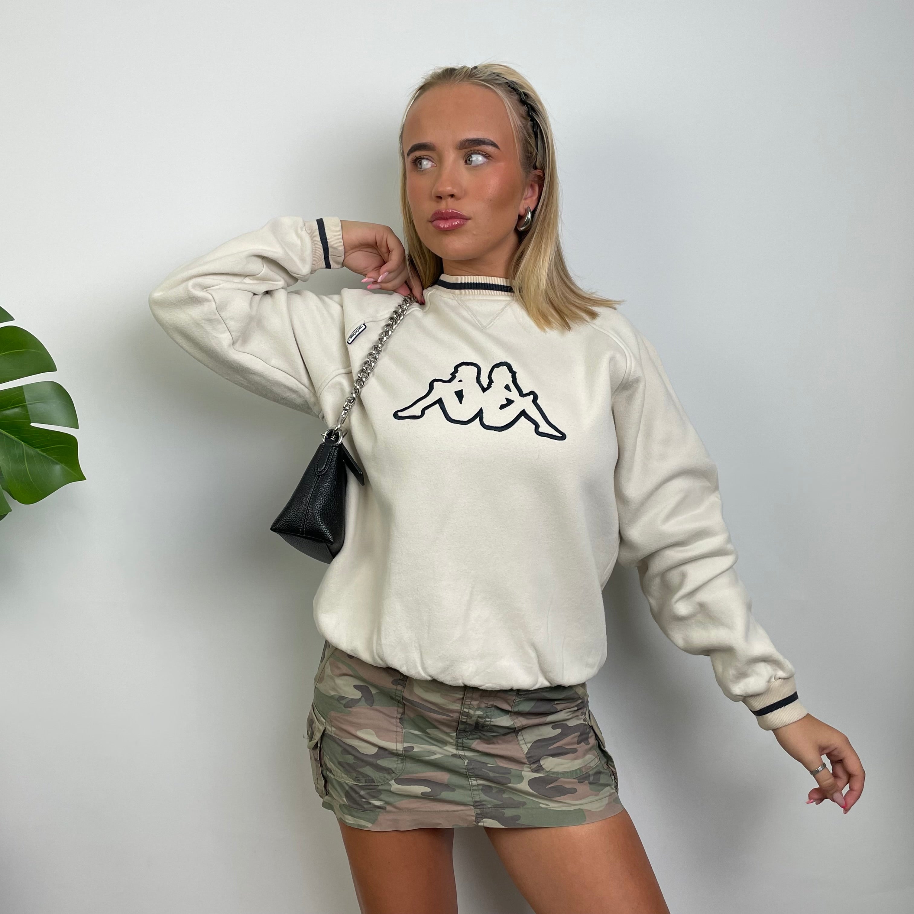 Kappa Tan Embroidered Logo Sweatshirt (S)