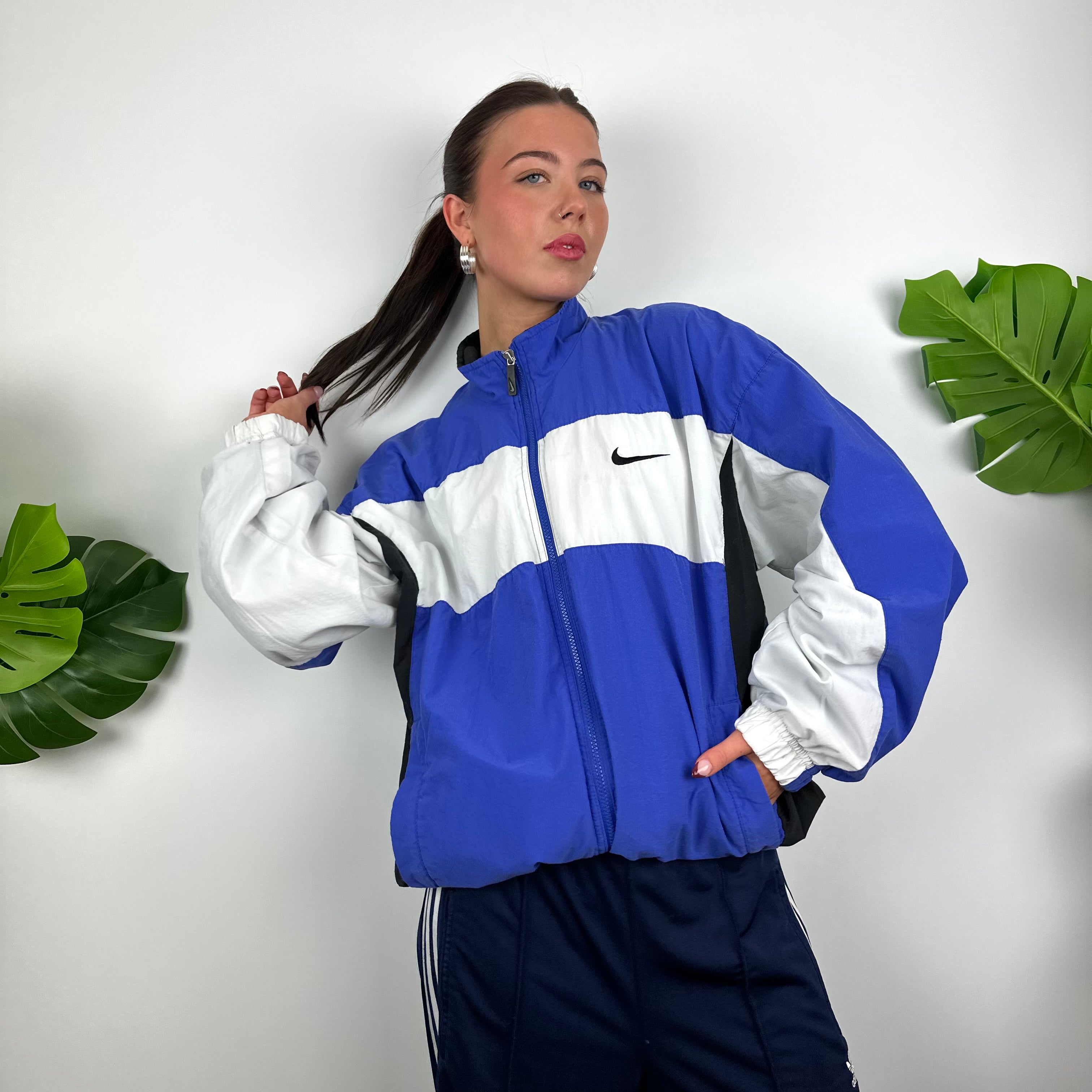 Nike Colour Block Embroidered Swoosh Windbreaker Jacket (M)