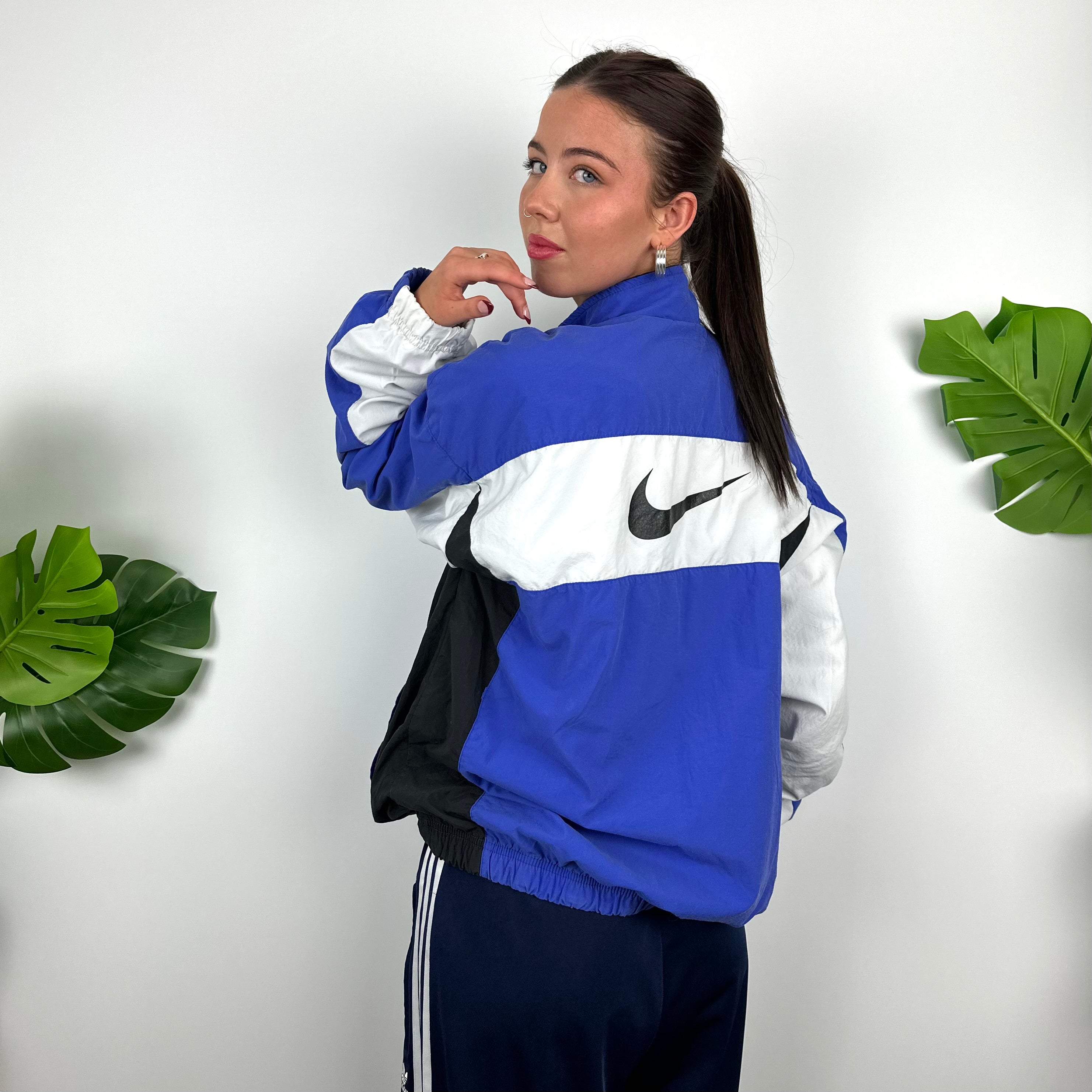 Nike Colour Block Embroidered Swoosh Windbreaker Jacket (M)