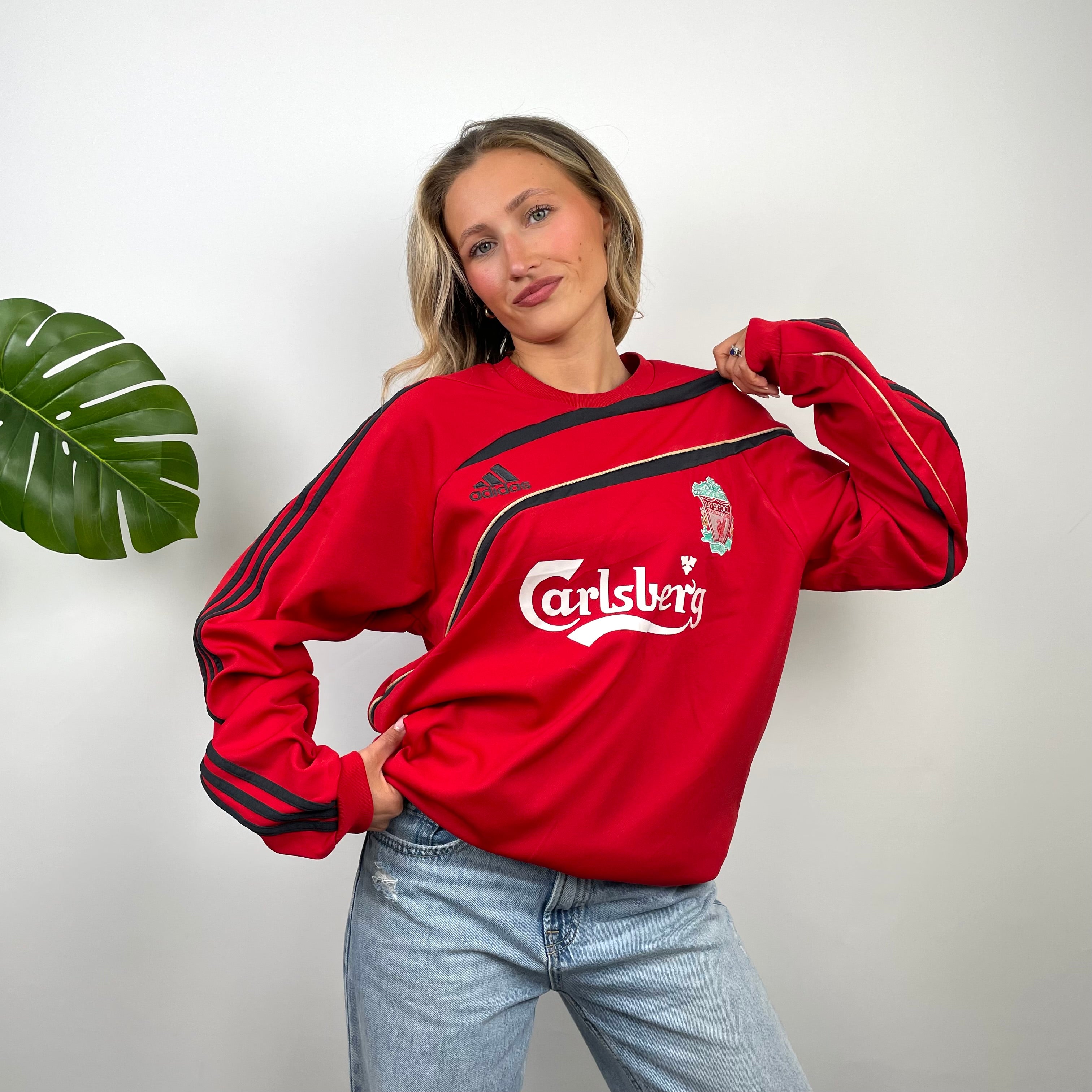Liverpool FC x Adidas Embroidered Spell Out Sweatshirt (XL)