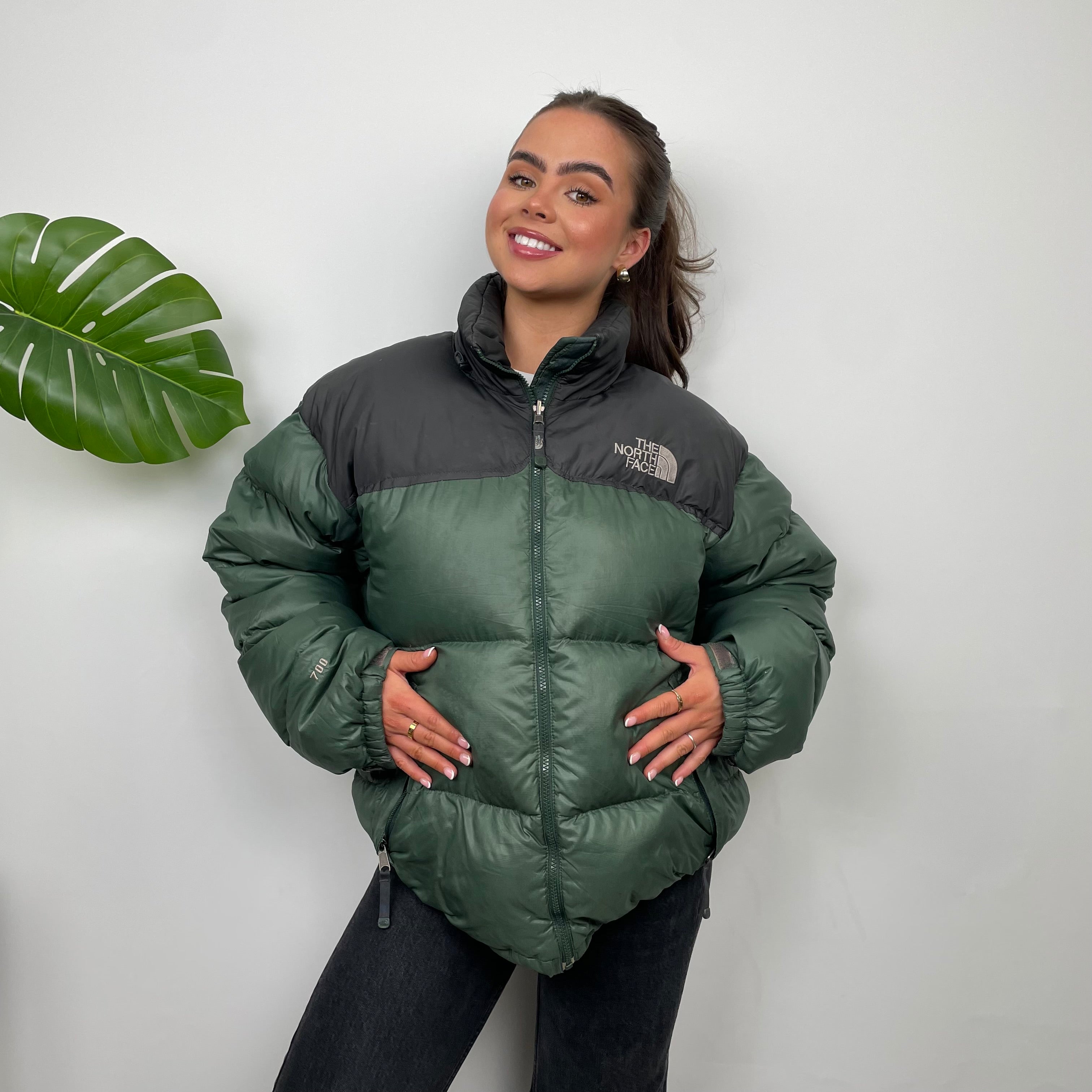 The North Face Green Nuptse 700 Puffer Jacket (L)